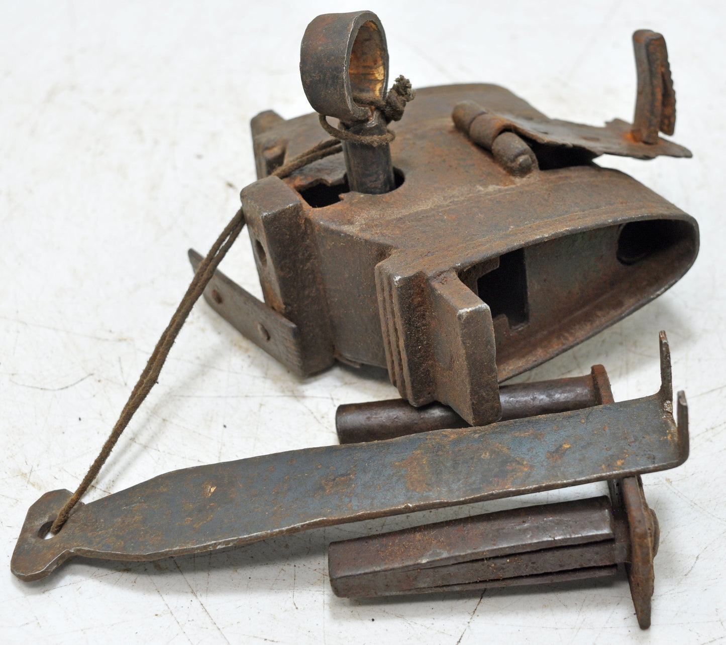 Antique Iron Rare Tricky Pad Lock Original Old Fine Hand Crafted Engraved Working 2 Keys