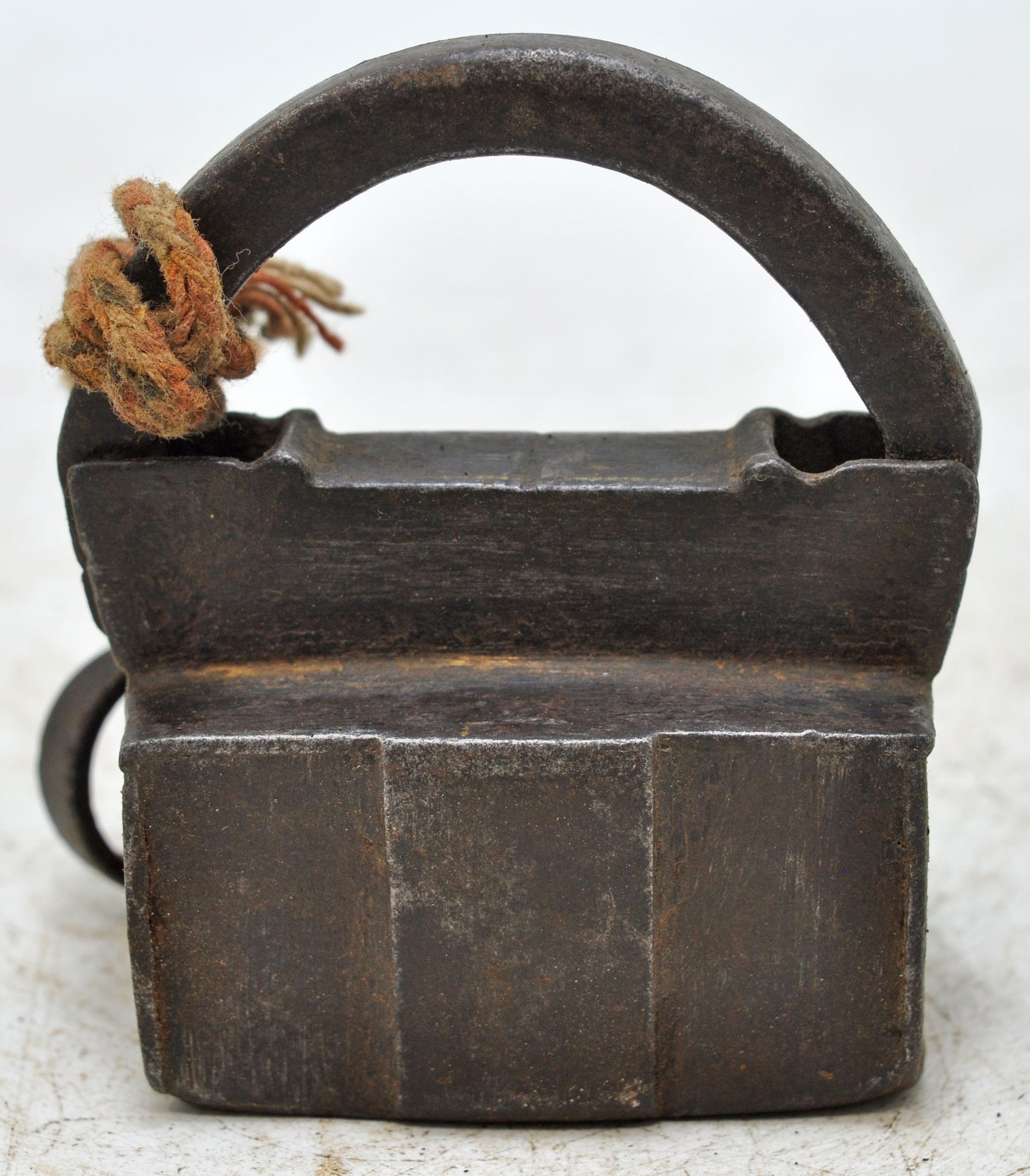 Antique Iron Spring Lever System Pad Lock Original Old Hand Crafted Engraved Working