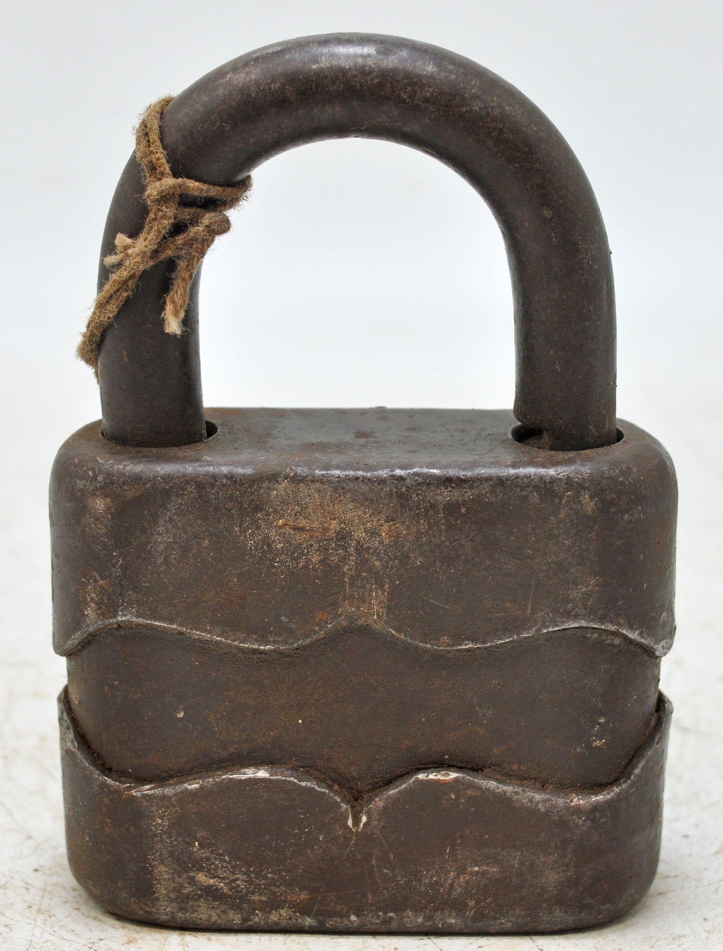 Antique Iron Large Size Pad Lock With Key Original Old Hand Crafted Working