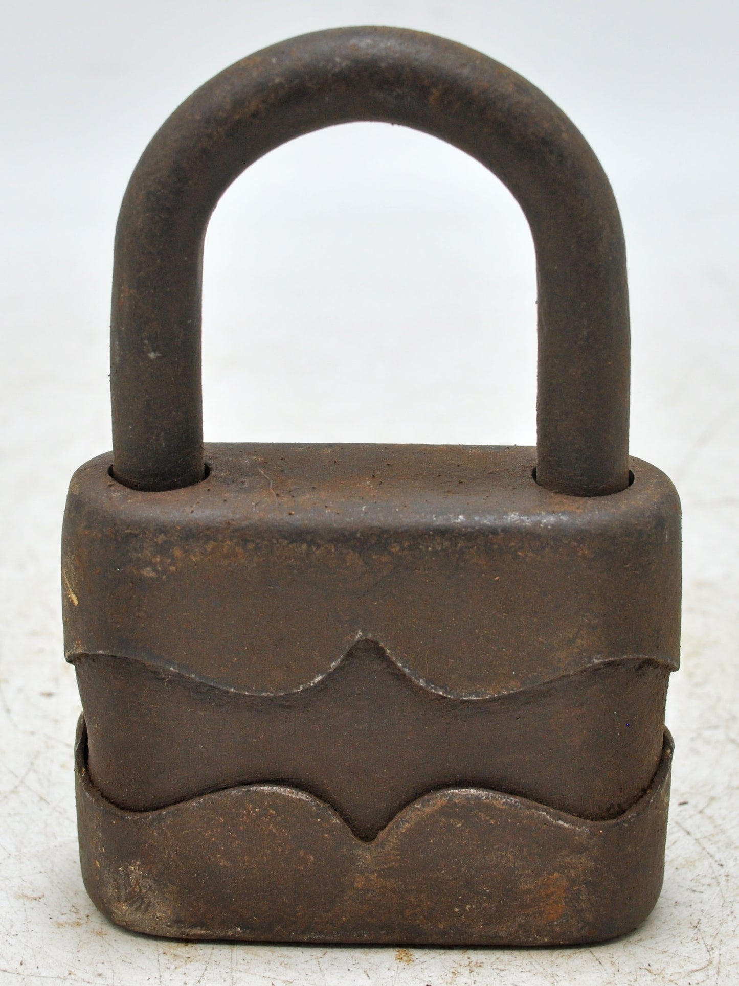 Antique Iron Large Size Pad Lock With Key Original Old Hand Crafted Working
