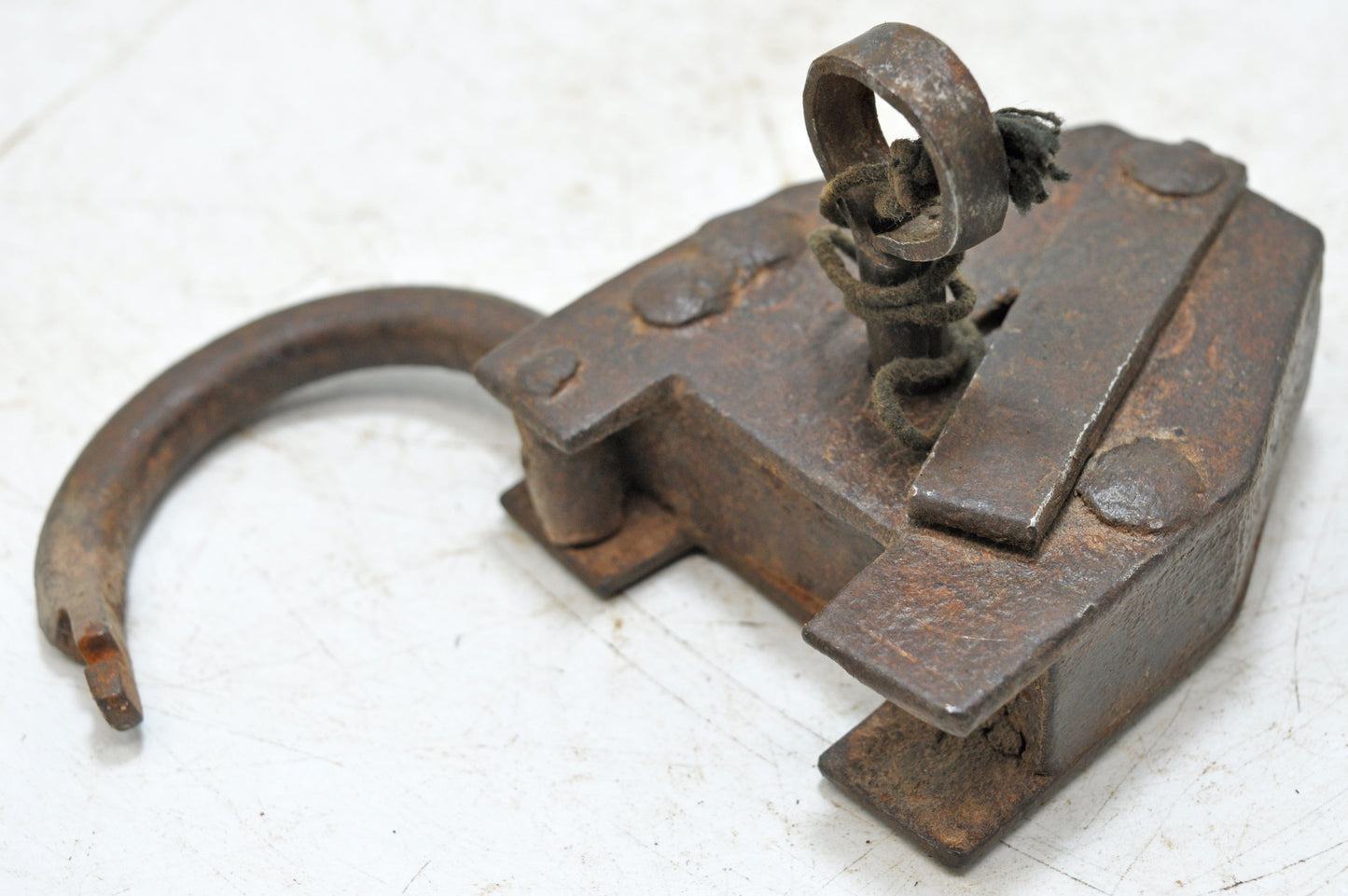 Antique Iron Large Size Pad Lock With Key Original Old Hand Crafted Working