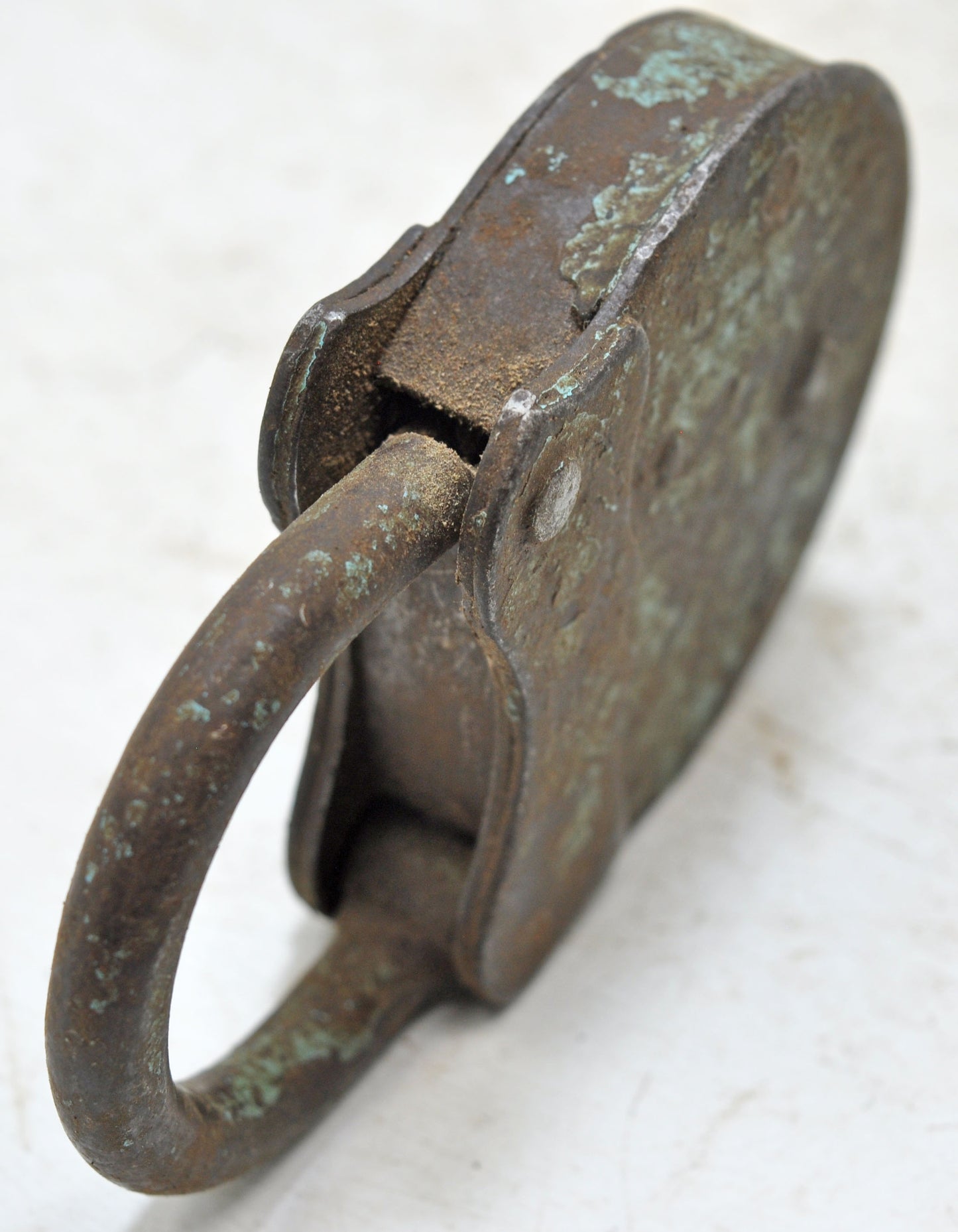 Antique Iron Large Size Pad Lock With Key Original Old Hand Crafted Working