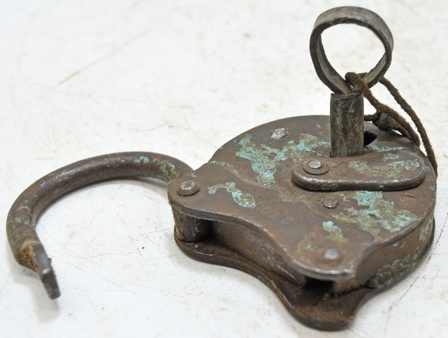 Antique Iron Large Size Pad Lock With Key Original Old Hand Crafted Working
