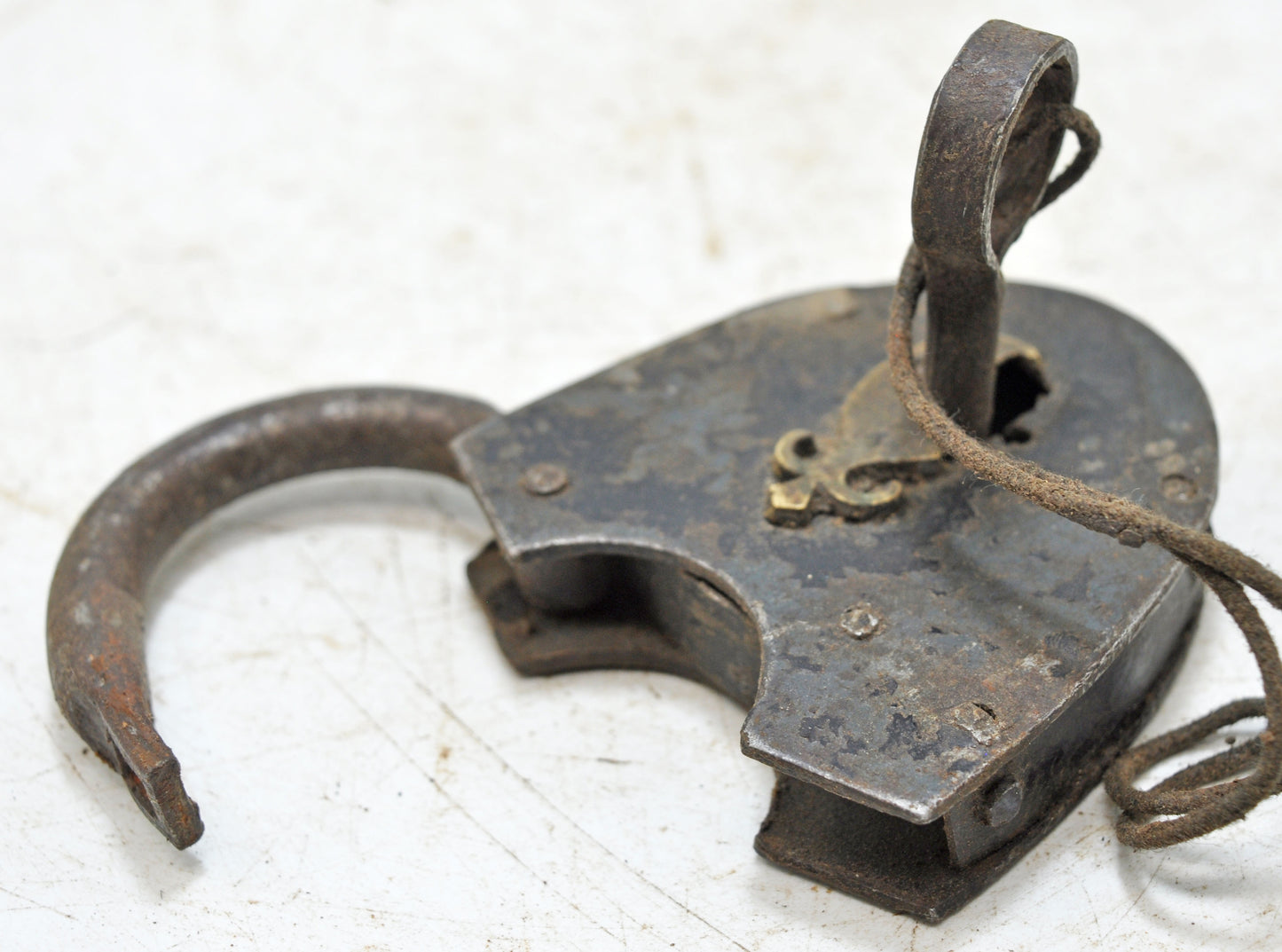 Antique Iron Large Size Pad Lock With Key Original Old Hand Crafted Working