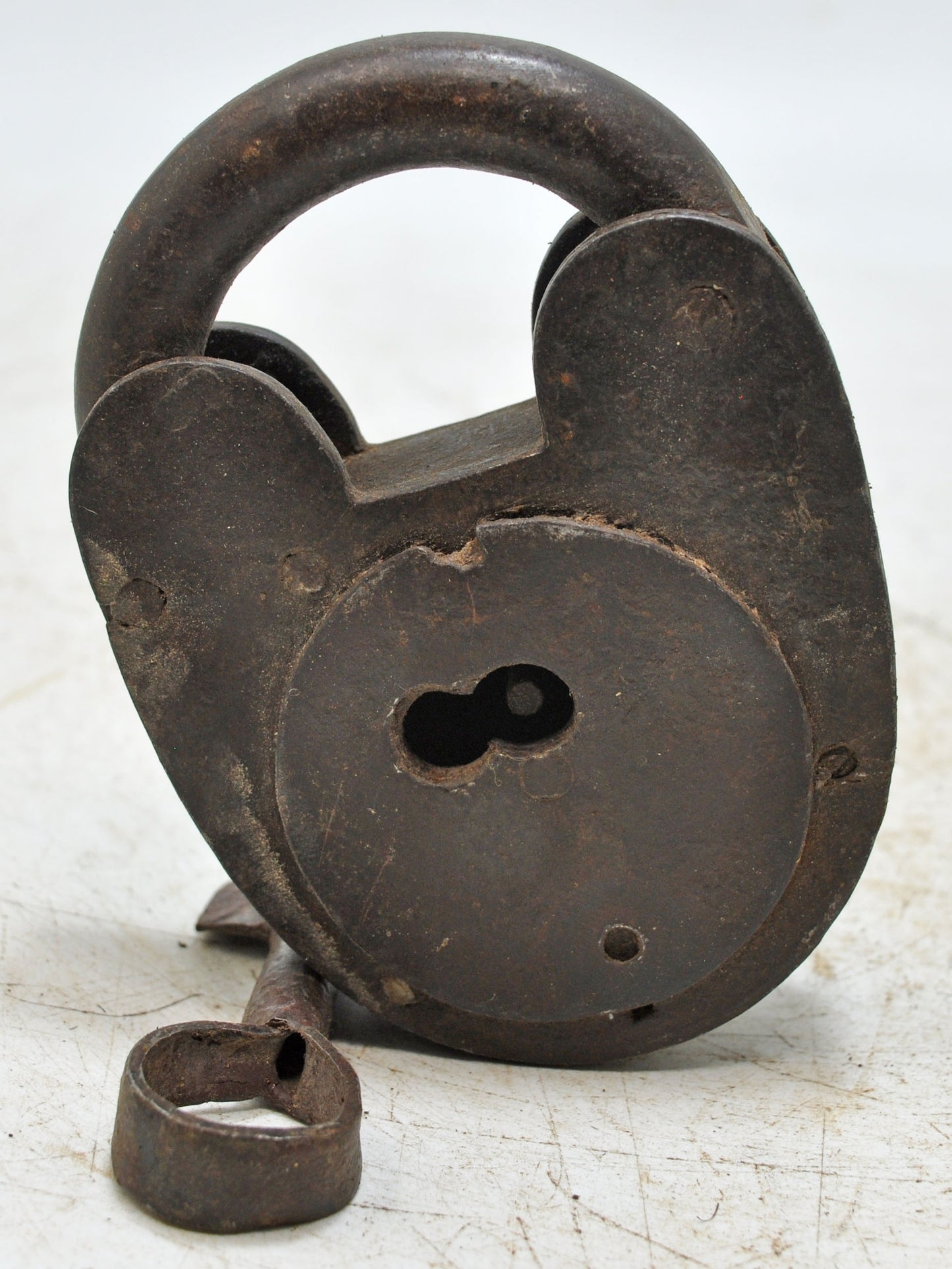 Antique Iron Large Size Pad Lock With Key Original Old Hand Crafted Working