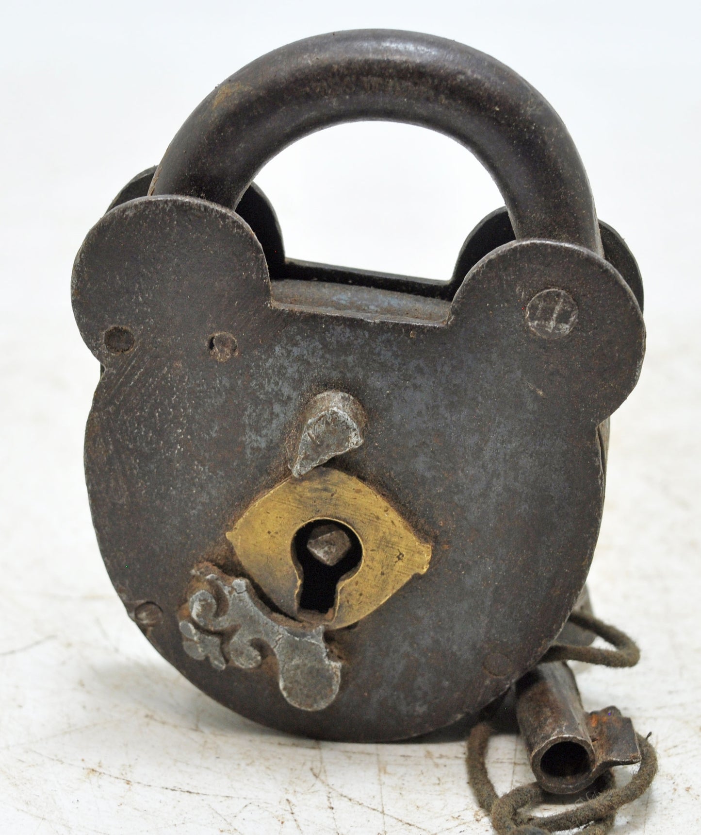 Antique Iron Large Size Pad Lock With Key Original Old Hand Crafted Working