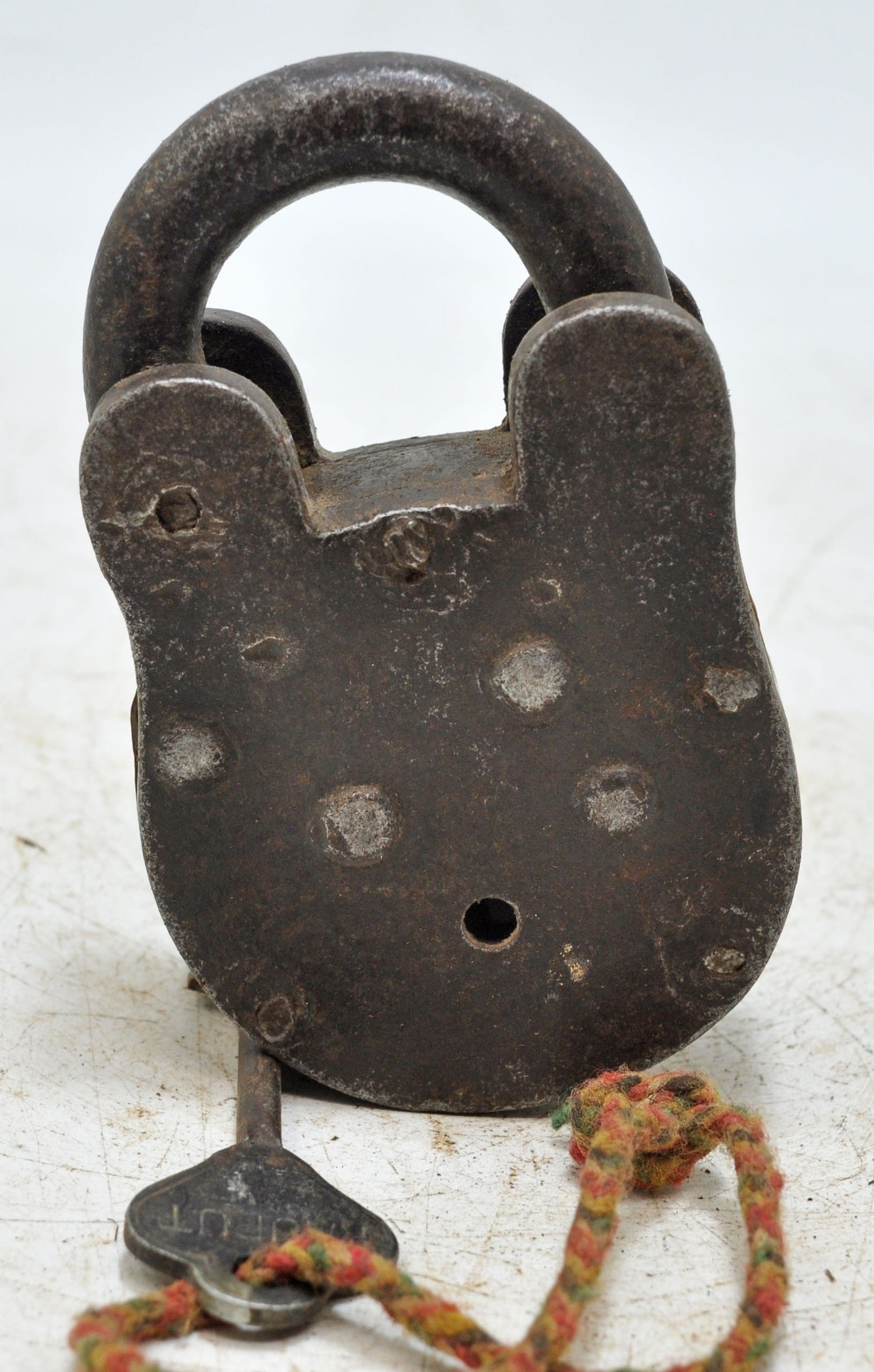 Antique Iron Levers System Pad Lock With Key Original Old Hand Crafted Working