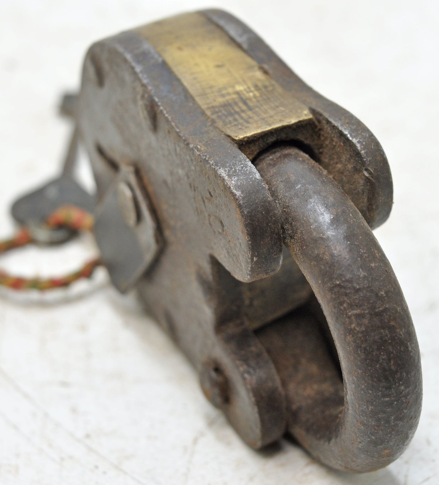 Antique Iron Levers System Pad Lock With Key Original Old Hand Crafted Working