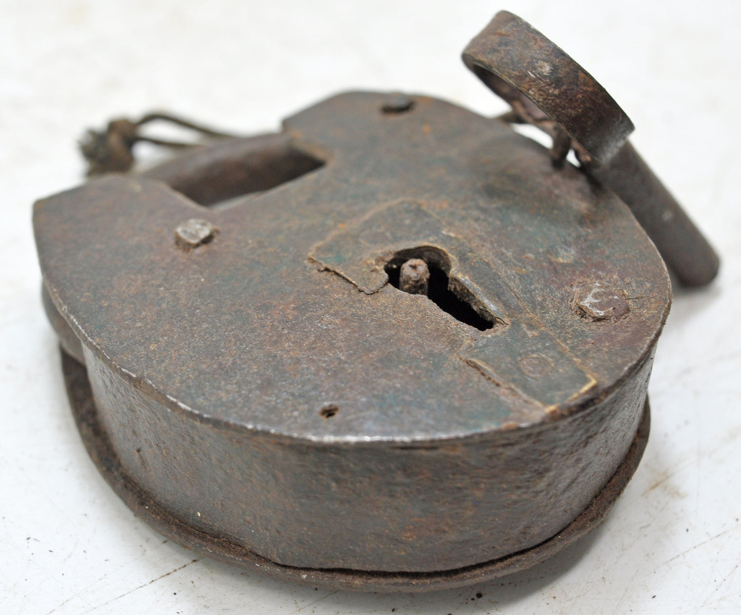 Antique Iron Levers System Pad Lock With Key Original Old Hand Crafted Working