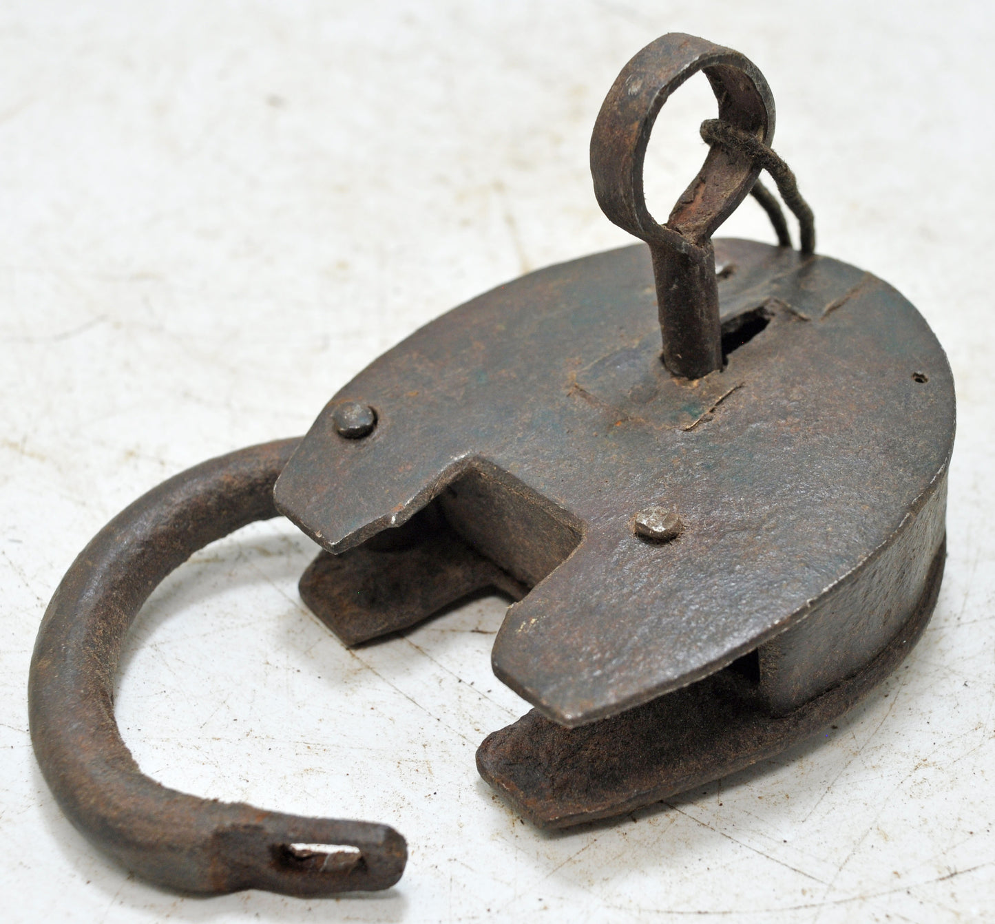 Antique Iron Levers System Pad Lock With Key Original Old Hand Crafted Working