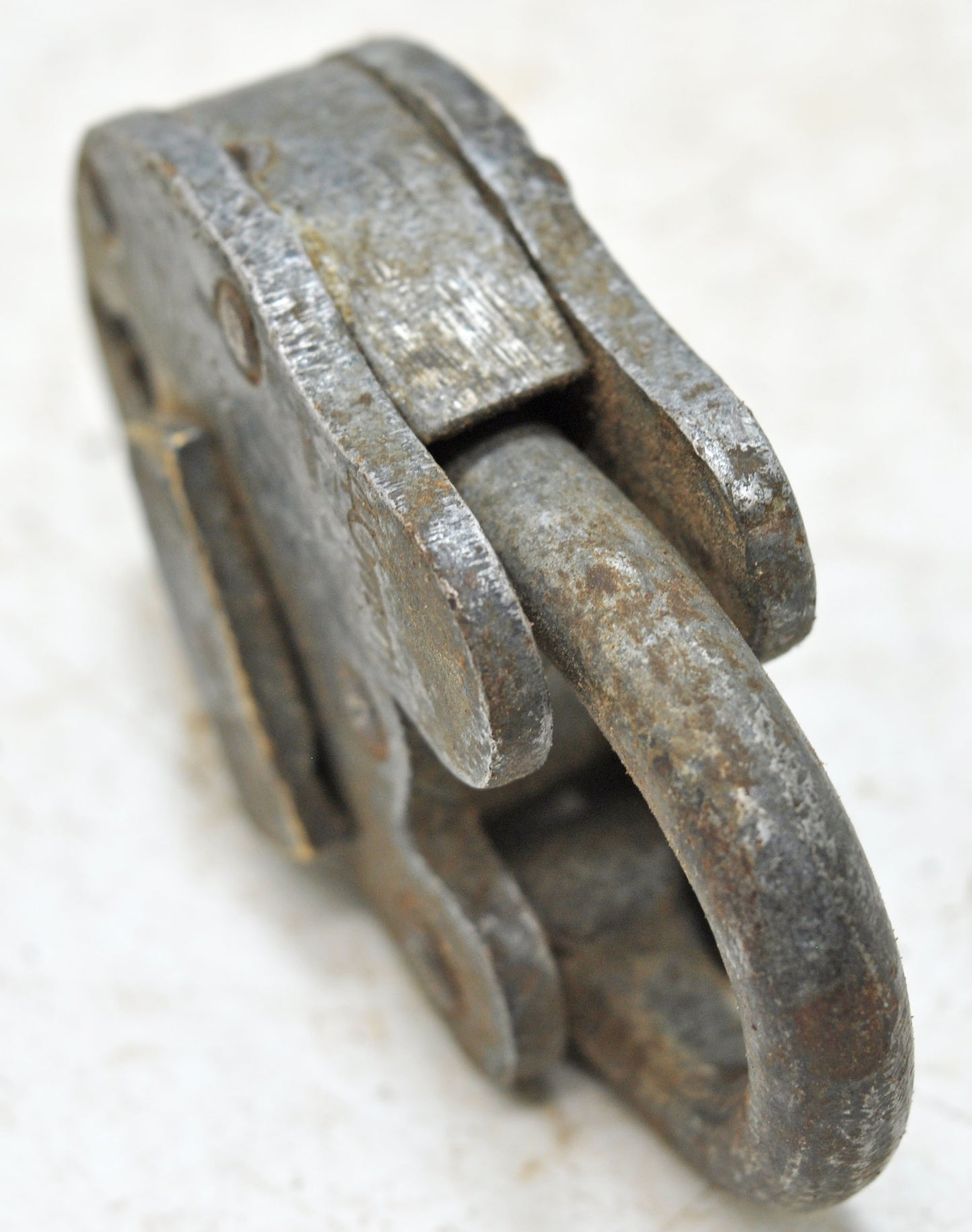 Antique Iron Levers System Pad Lock With Key Original Old Hand Crafted Working