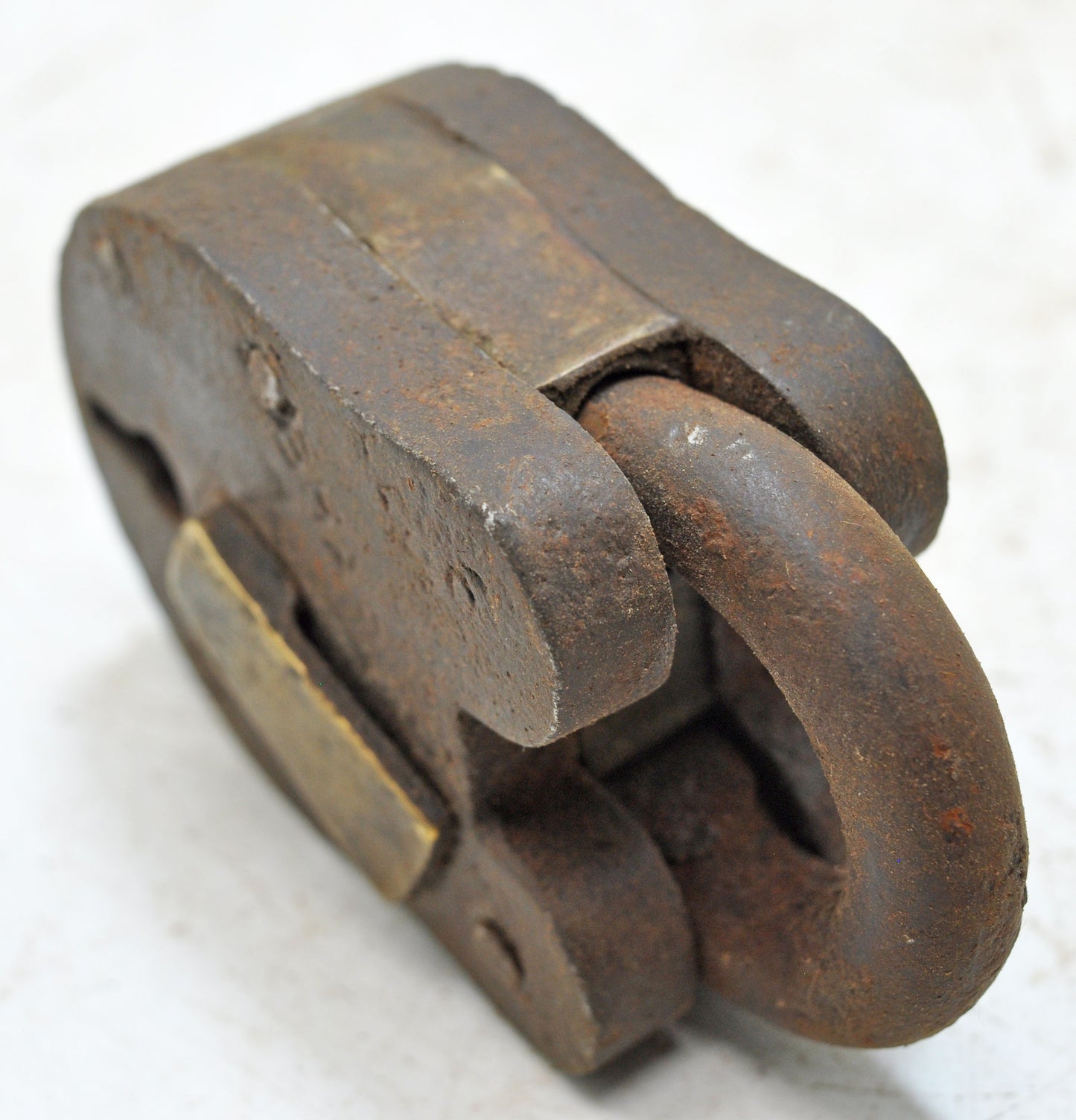 Antique Iron Levers System Pad Lock With Key Original Old Hand Crafted Working