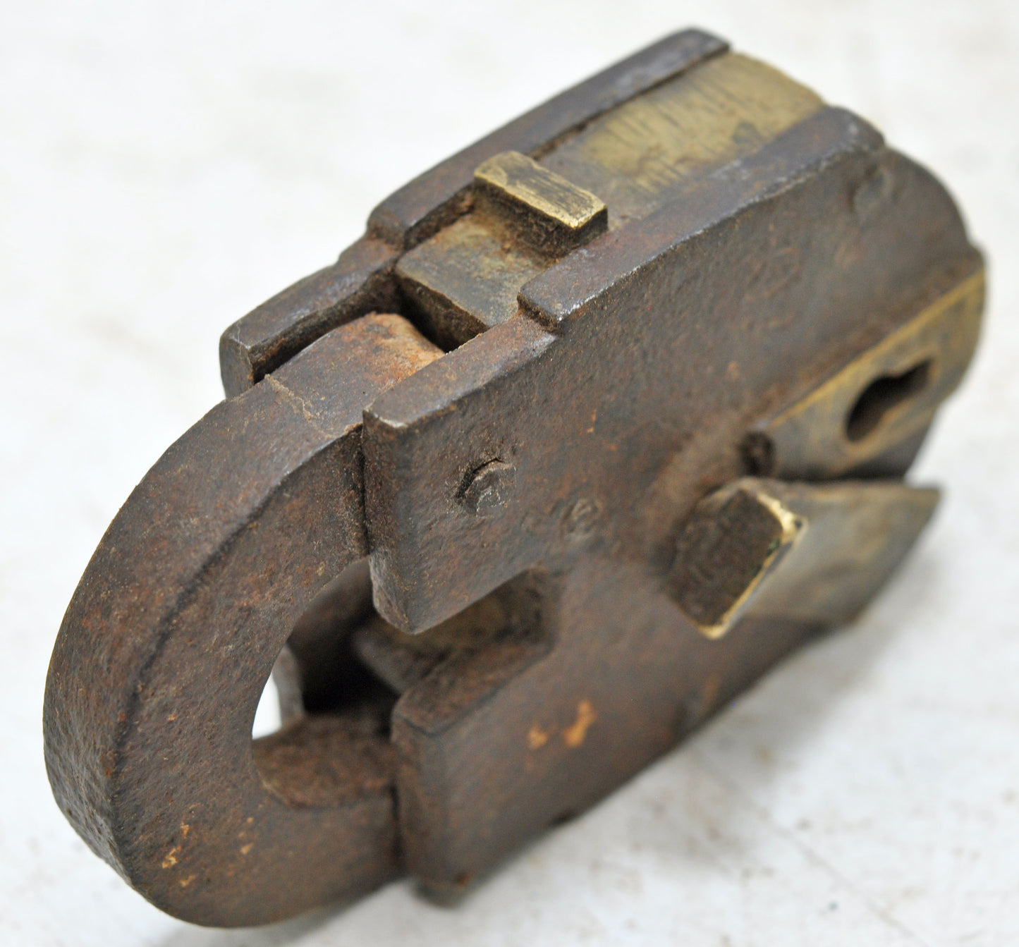 Antique Iron Levers System Pad Lock With Key Original Old Hand Crafted Working