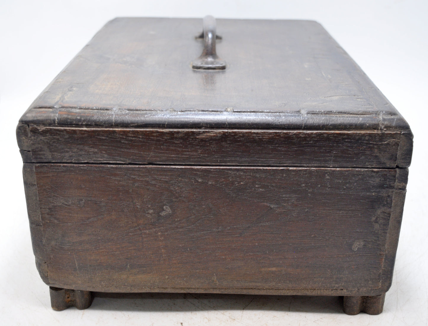 Antique Wooden Large Kitchenware Spice Box Original Old Hand Crafted
