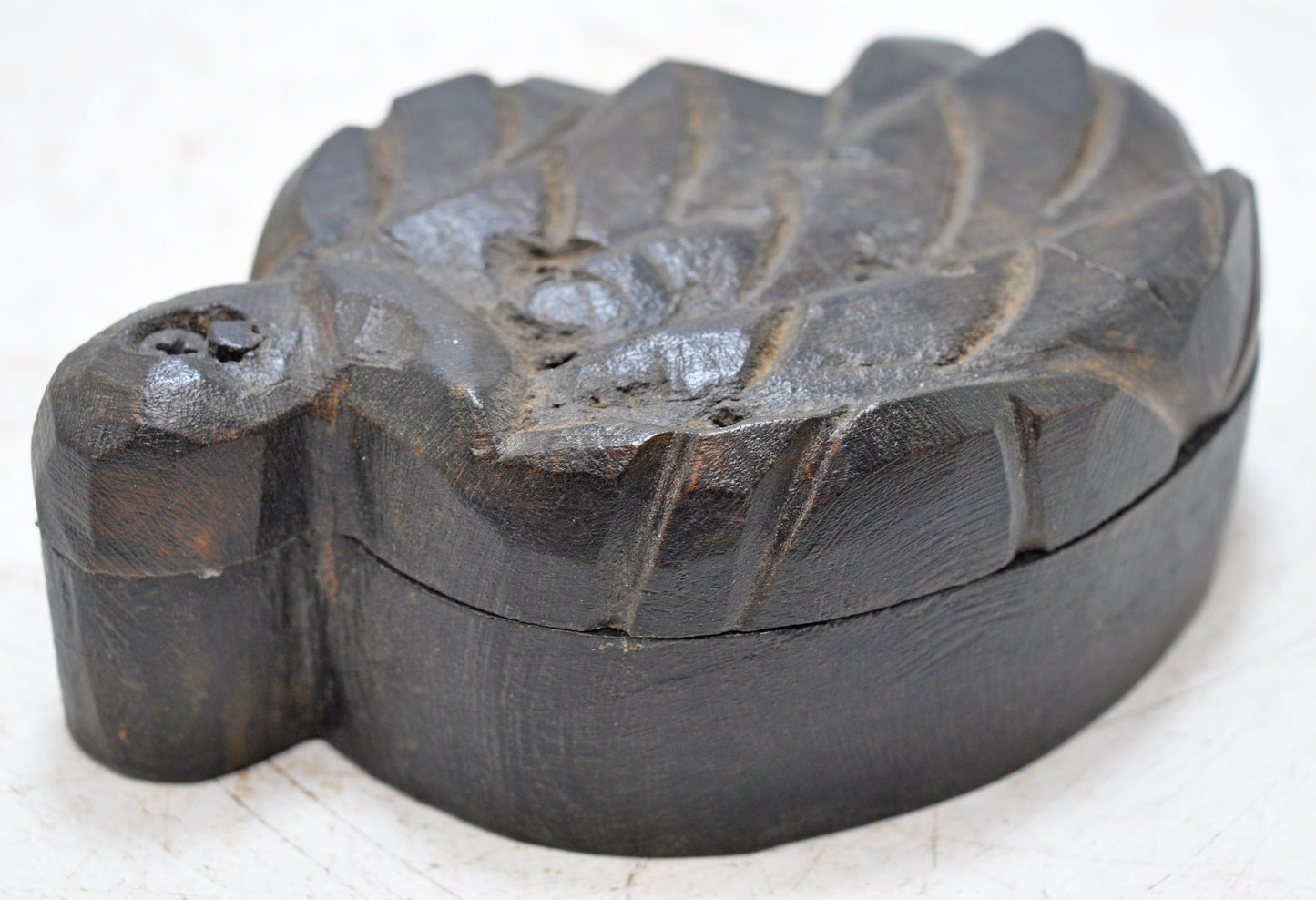Vintage Wooden Kum Kum Powder Tika Box Original Old Hand Carved