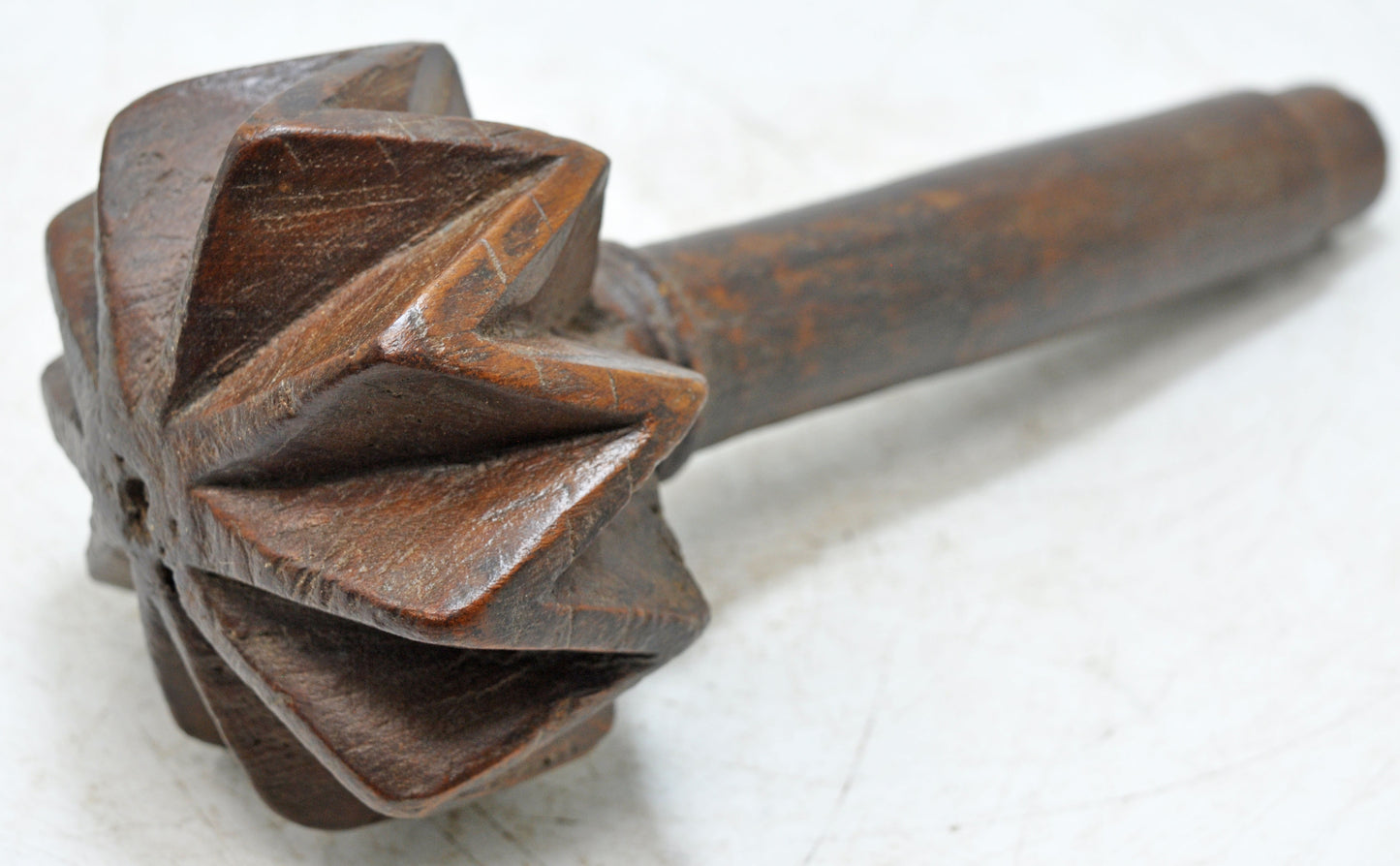 Antique Wooden Kitchenware Churning Stick Original Old Hand Carved