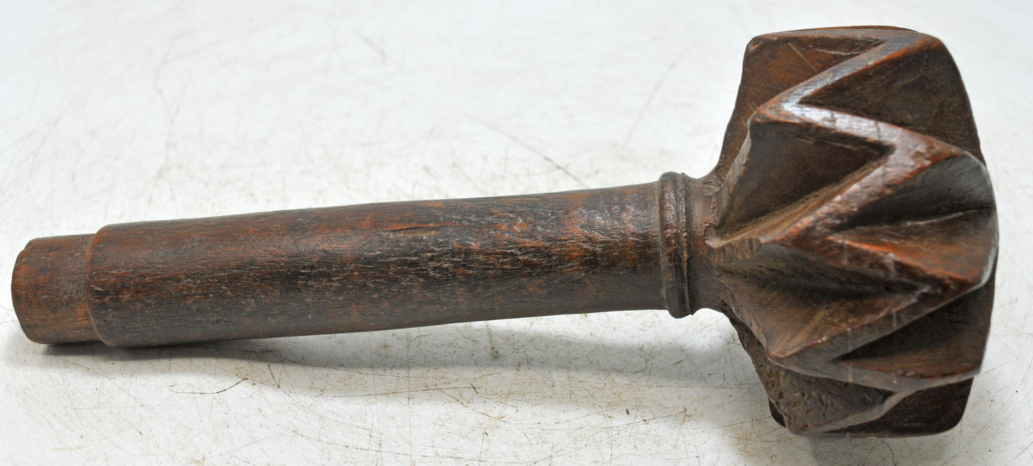 Antique Wooden Kitchenware Churning Stick Original Old Hand Carved