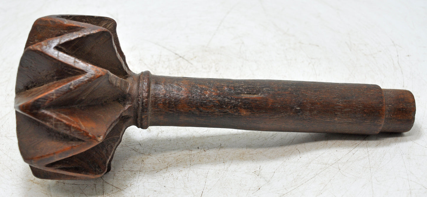 Antique Wooden Kitchenware Churning Stick Original Old Hand Carved