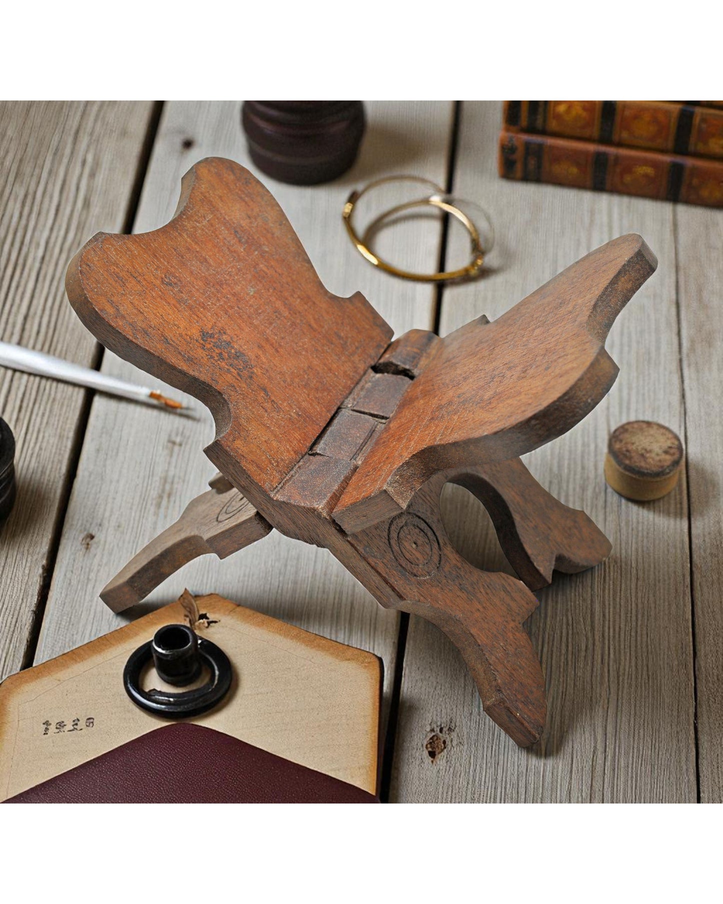 Antique Wooden Holy Quran Book Stand Original Old Hand Carved