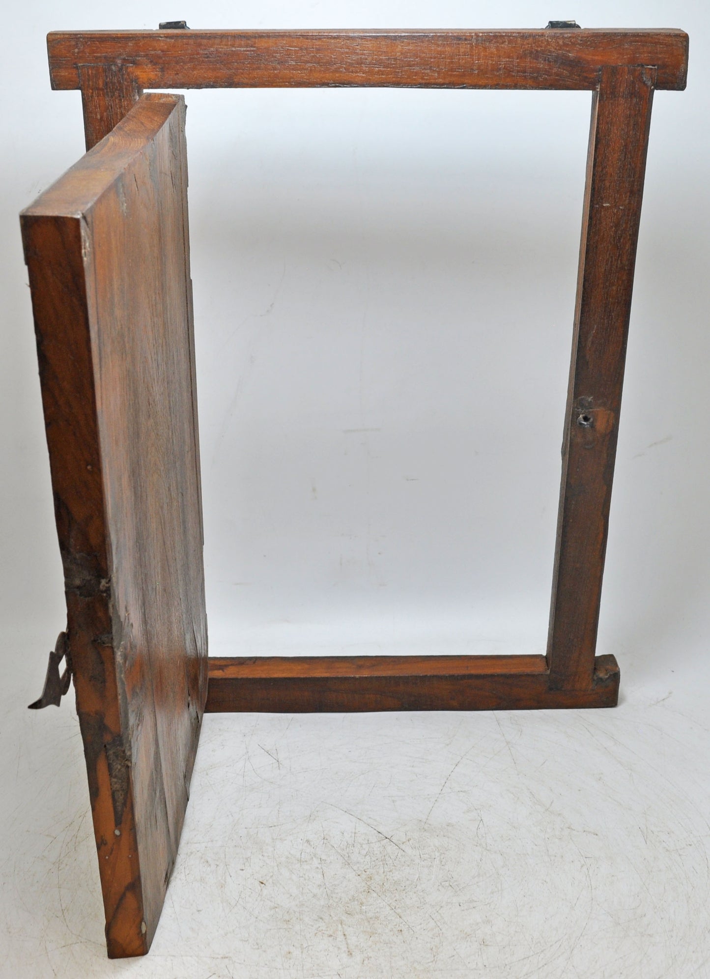 Antique Wooden Wall Décor Window Panel With Frame Original Old Hand Carved