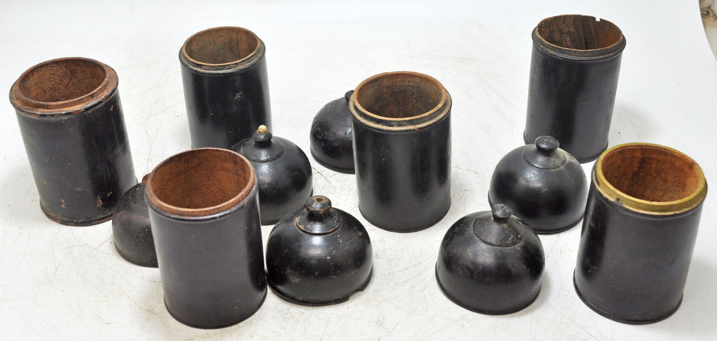 Lot of 6 Vintage Wooden Lacquer Painted Candy Box Original Old Handd Crafted