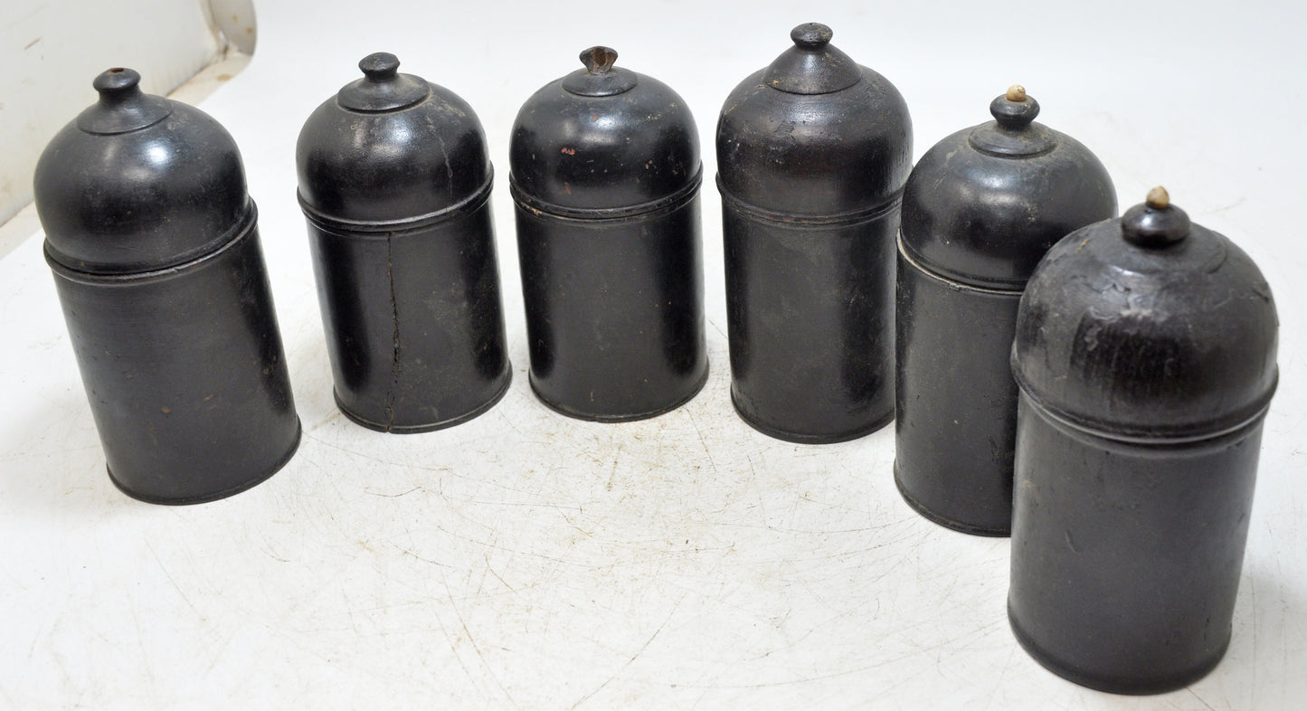 Lot of 6 Vintage Wooden Lacquer Painted Candy Box Original Old Handd Crafted