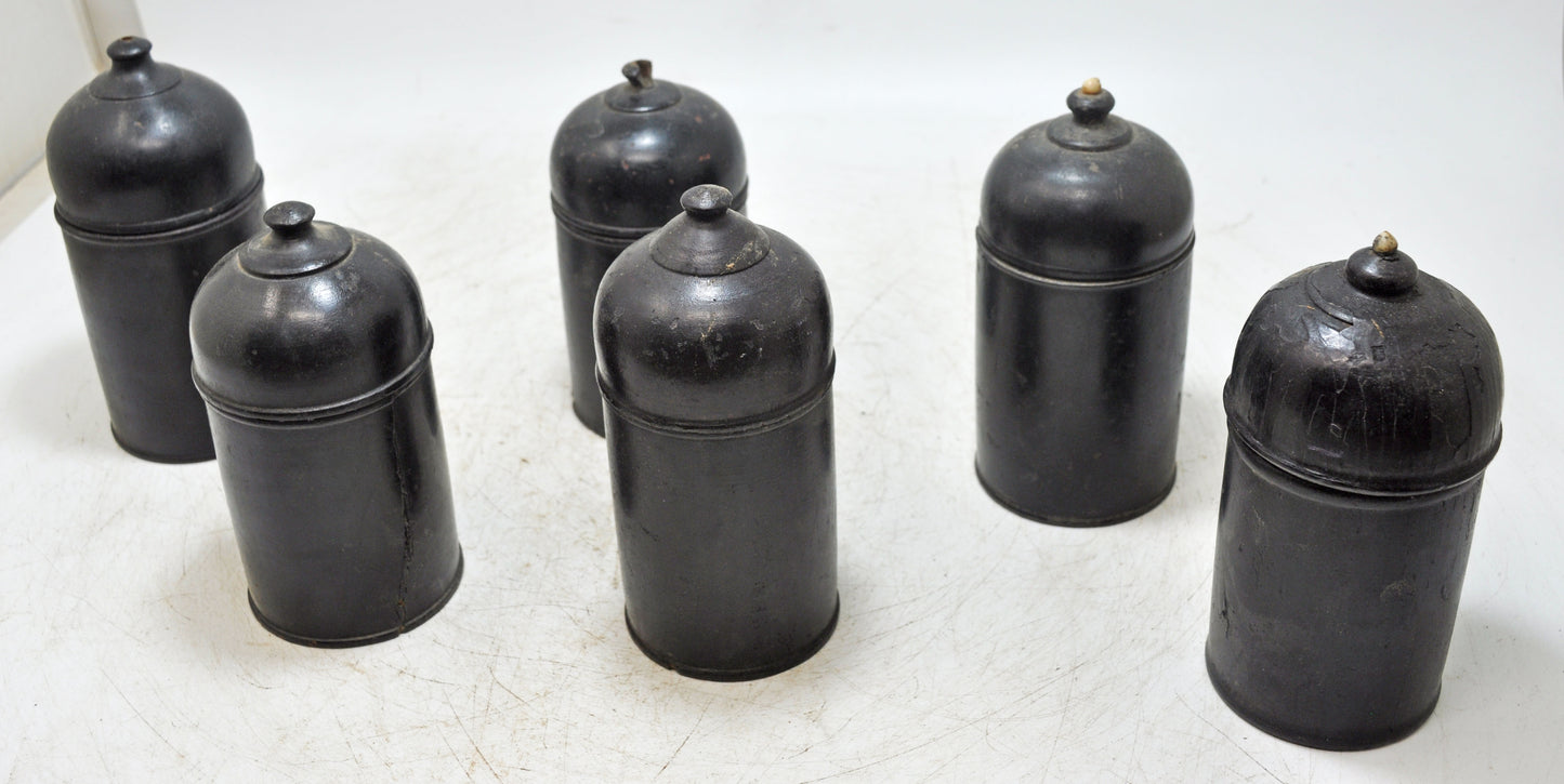 Lot of 6 Vintage Wooden Lacquer Painted Candy Box Original Old Handd Crafted