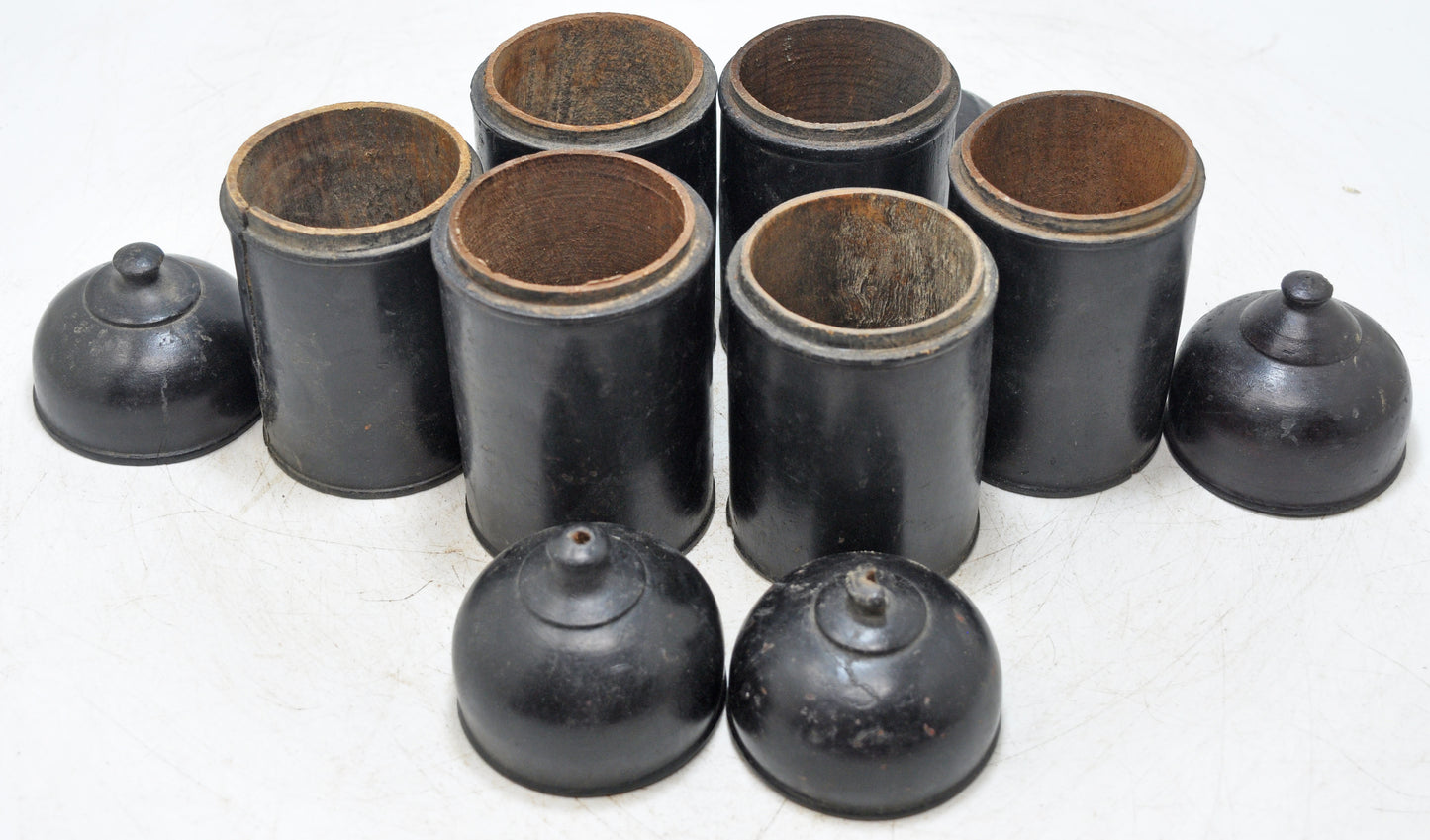 Lot of 6 Vintage Wooden Lacquer Painted Candy Box Original Old Handd Crafted