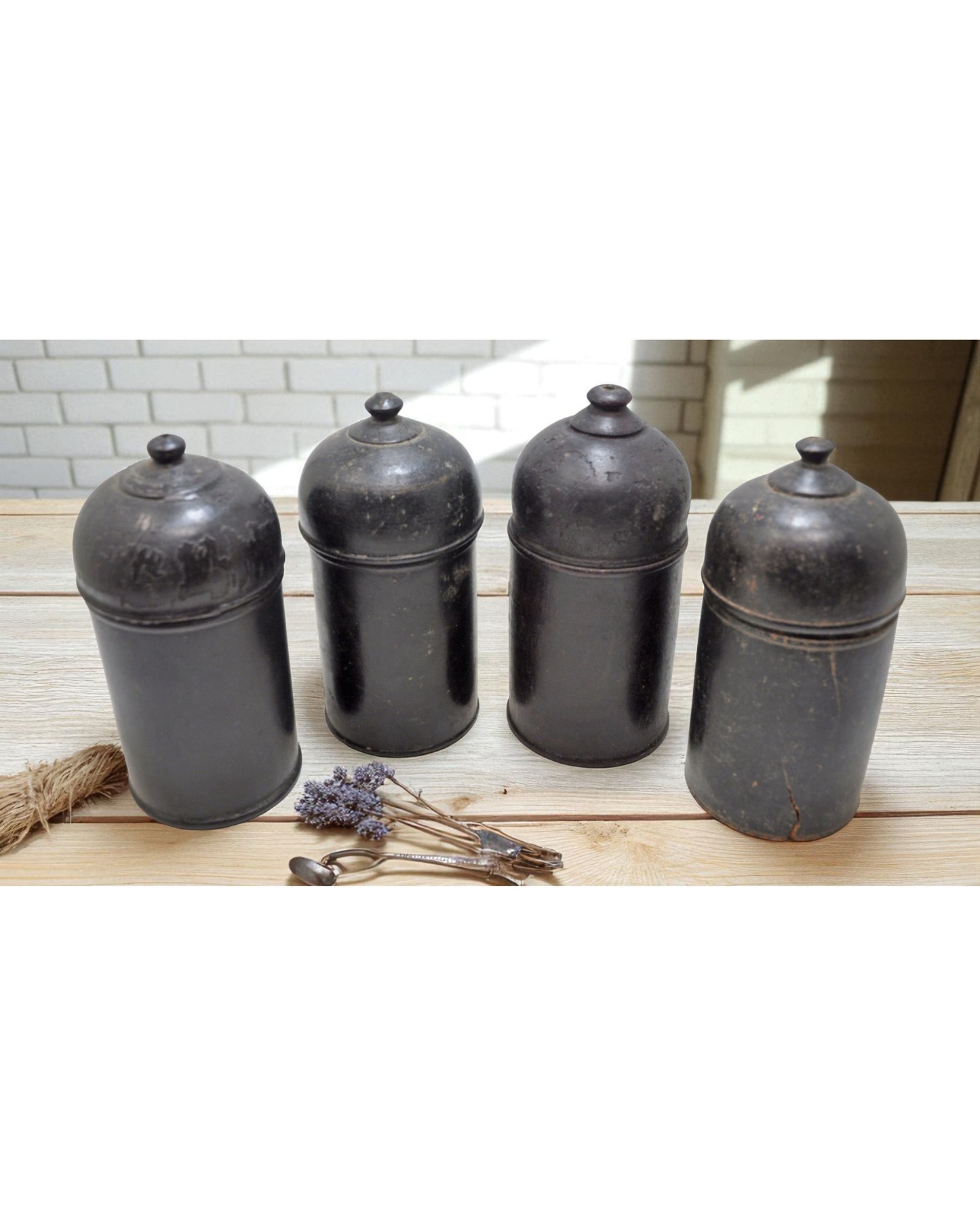 Lot of 4 Vintage Wooden Lacquer Painted Candy Box Original Old Handd Crafted