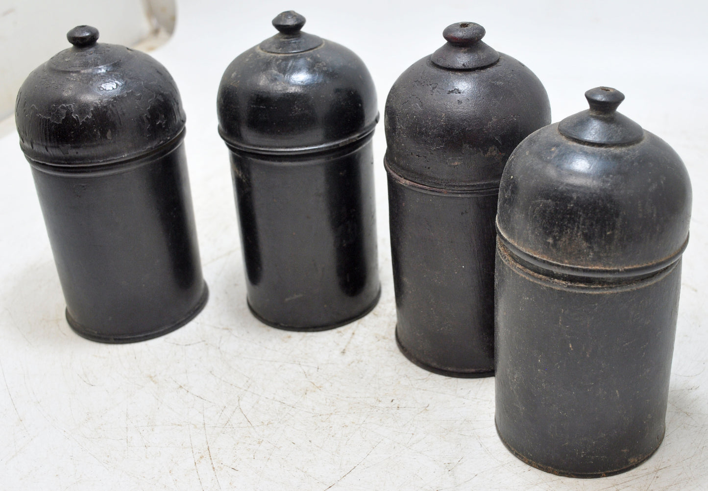 Lot of 4 Vintage Wooden Lacquer Painted Candy Box Original Old Handd Crafted
