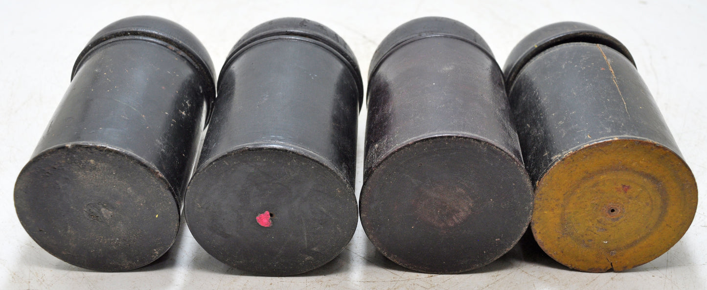 Lot of 4 Vintage Wooden Lacquer Painted Candy Box Original Old Handd Crafted