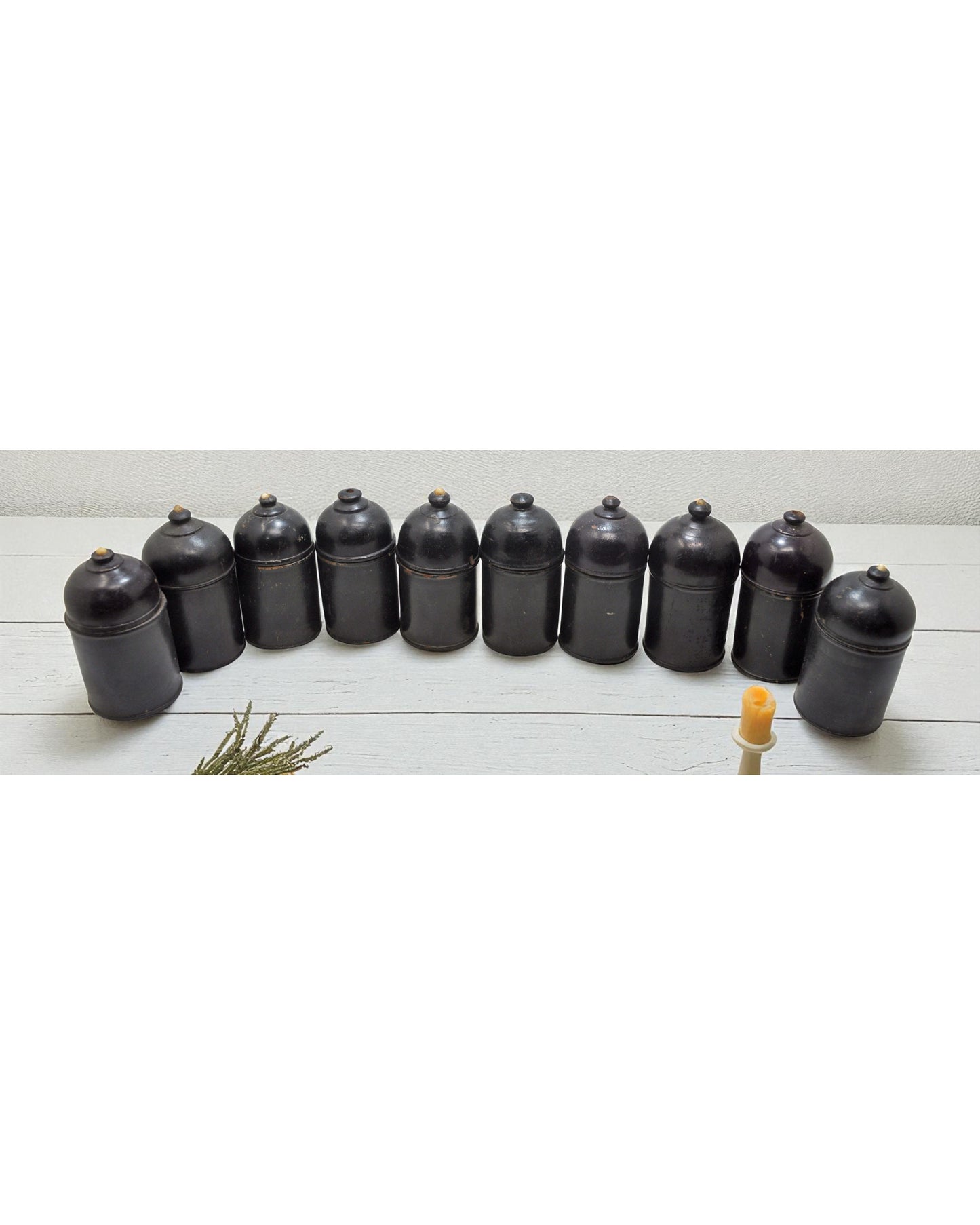 Lot of 10 Vintage Wooden Lacquer Painted Candy Box Original Old Handd Crafted