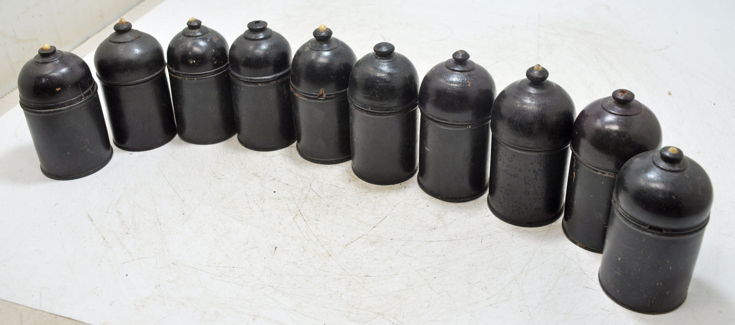 Lot of 10 Vintage Wooden Lacquer Painted Candy Box Original Old Handd Crafted