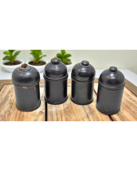 Lot of 4 Vintage Wooden Lacquer Painted Candy Box Original Old Handd Crafted