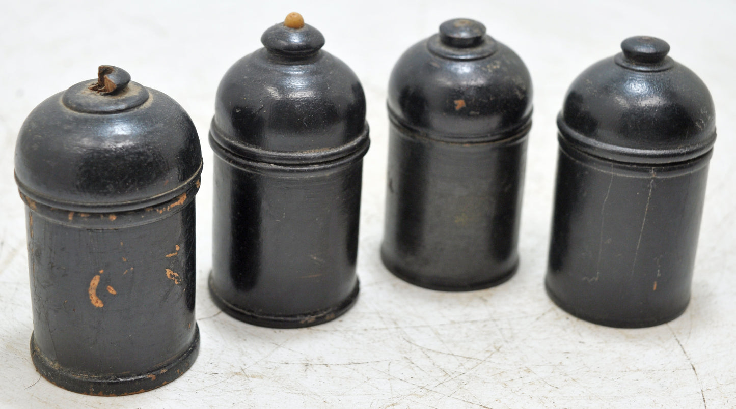 Lot of 4 Vintage Wooden Lacquer Painted Candy Box Original Old Handd Crafted
