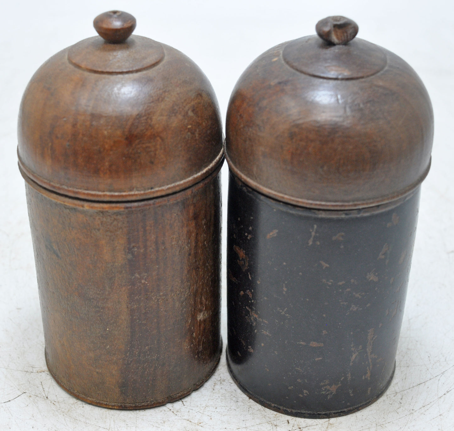 Lot of 2 Vintage Wooden Lacquer Painted Candy Box Original Old Handd Crafted