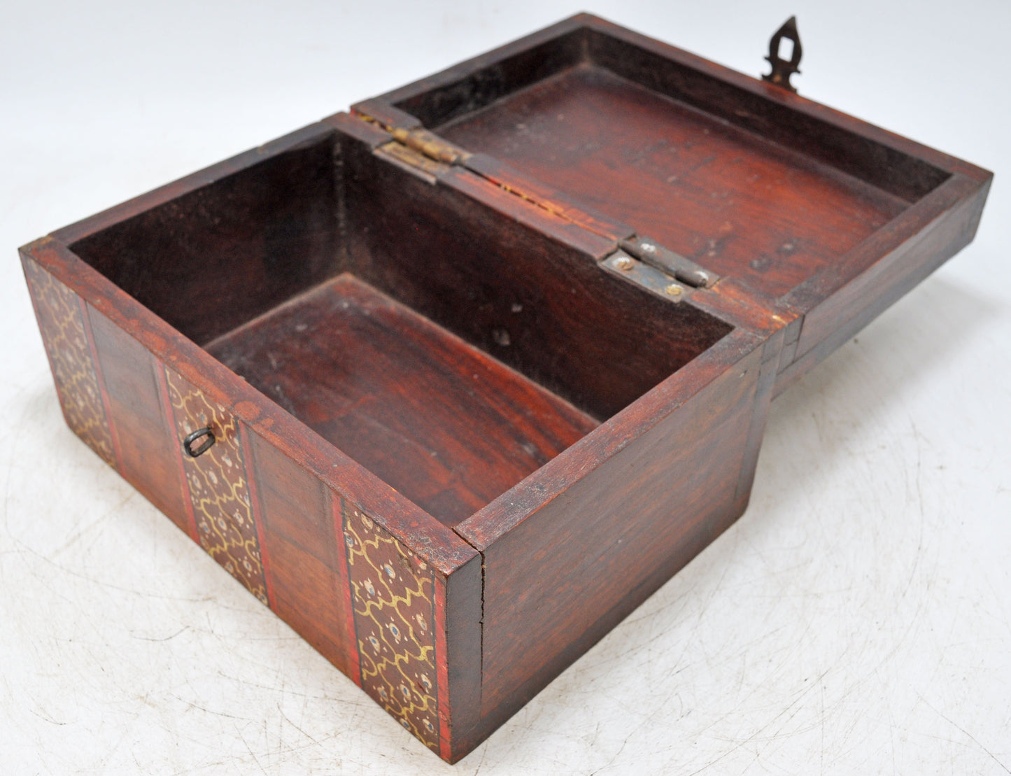 Vintage Wooden Painted Storage Box Original Old Hand Crafted