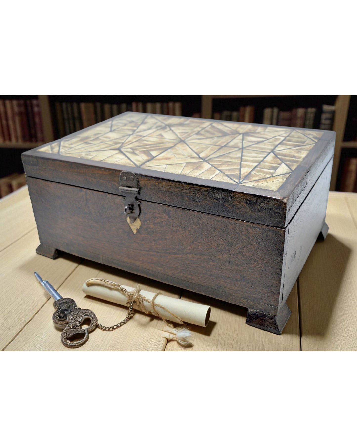 Vintage Wooden Storage Chest Box Original Old Hand Crafted