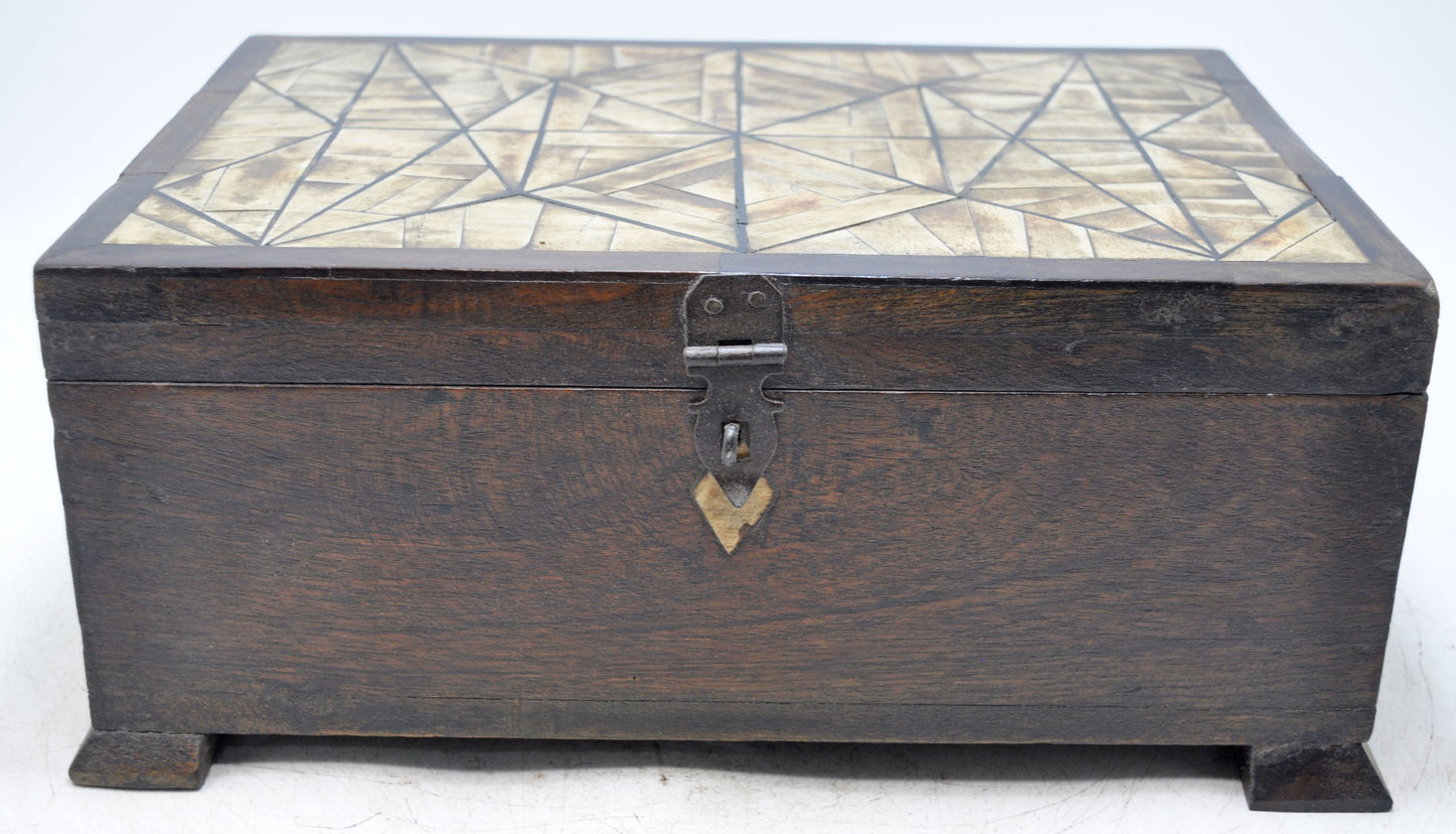 Vintage Wooden Storage Chest Box Original Old Hand Crafted