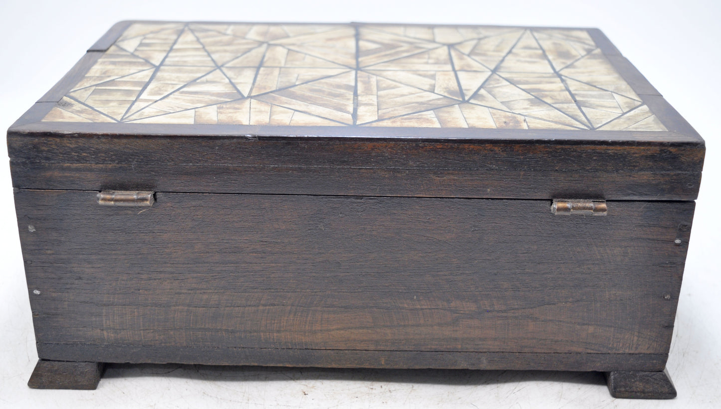 Vintage Wooden Storage Chest Box Original Old Hand Crafted