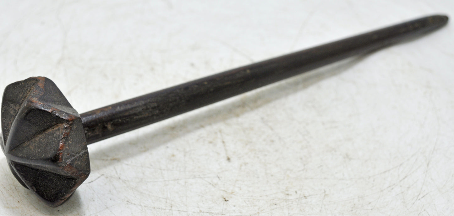 Antique Wooden Kitchenware Mixing Stick Original Old Hand Carved