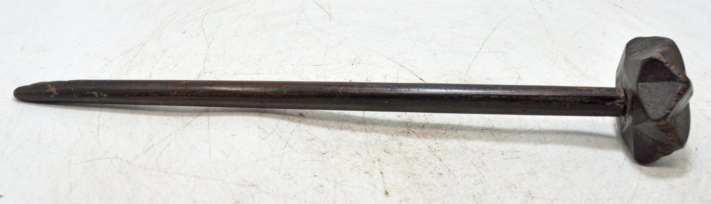 Antique Wooden Kitchenware Mixing Stick Original Old Hand Carved