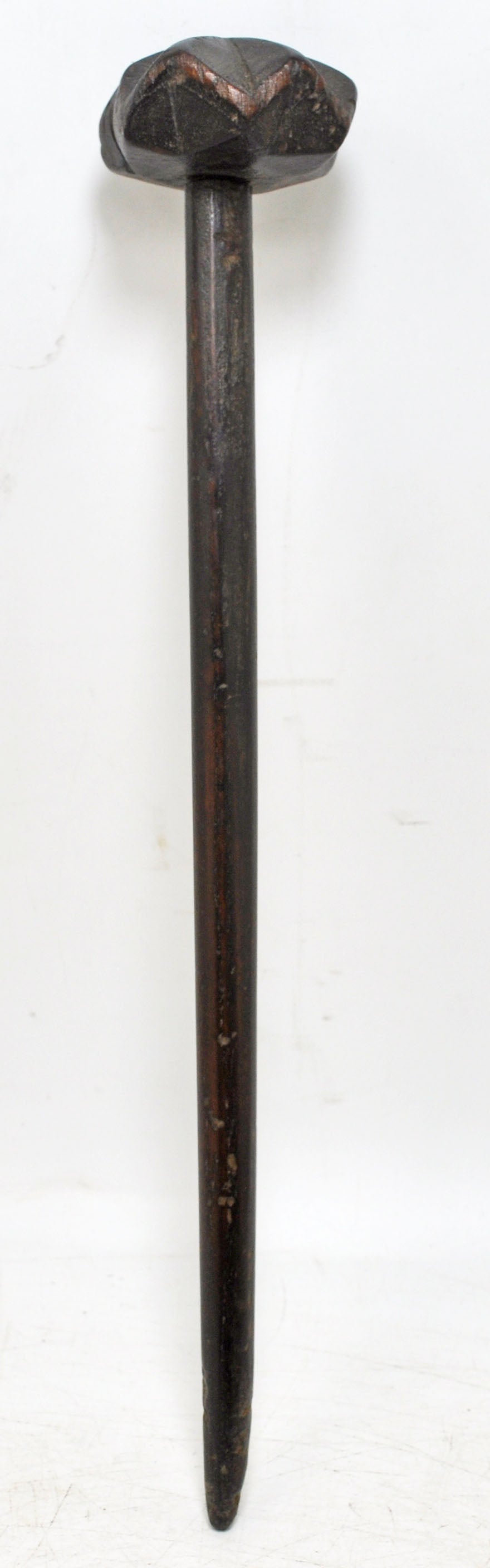 Antique Wooden Kitchenware Mixing Stick Original Old Hand Carved