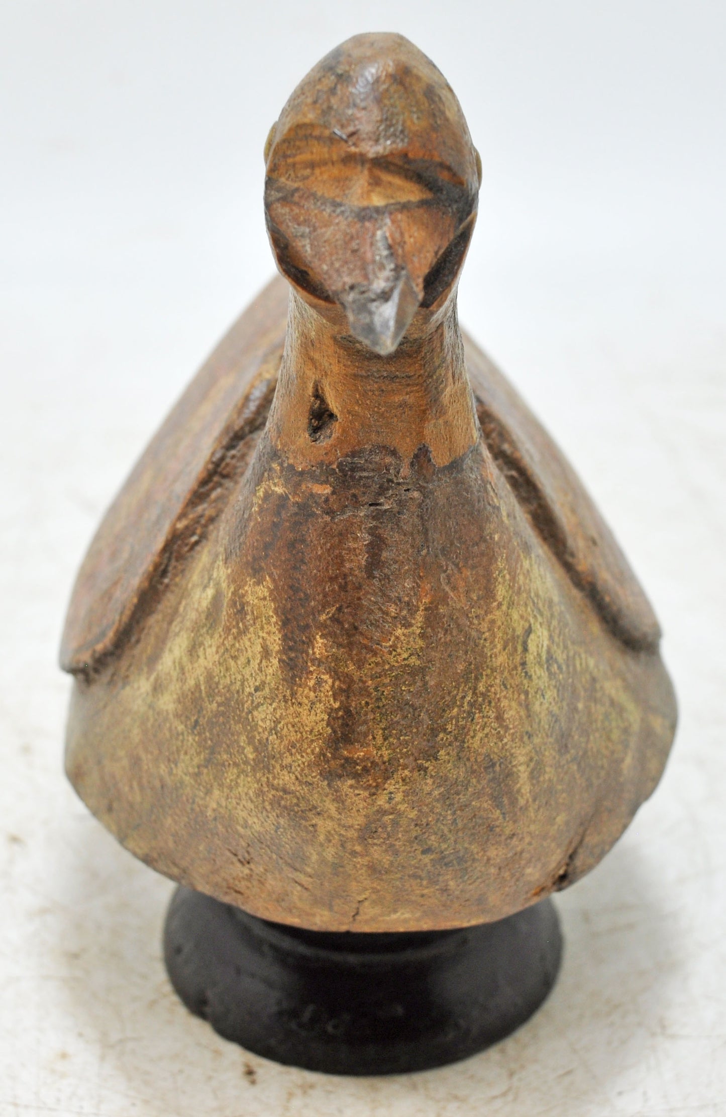 Vintage Wooden Bird Figurine Original Old Hand Carved