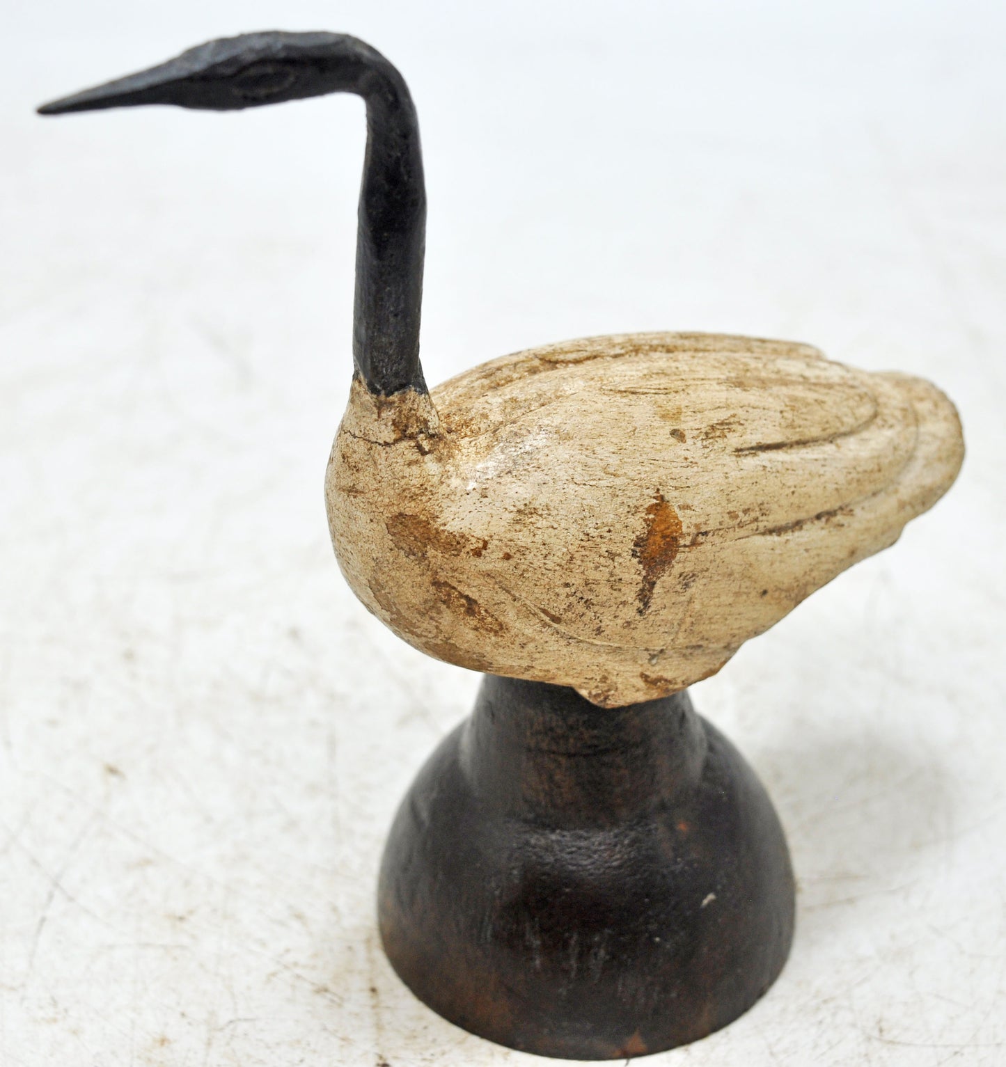 Vintage Wooden Bird Figurine Original Old Hand Carved