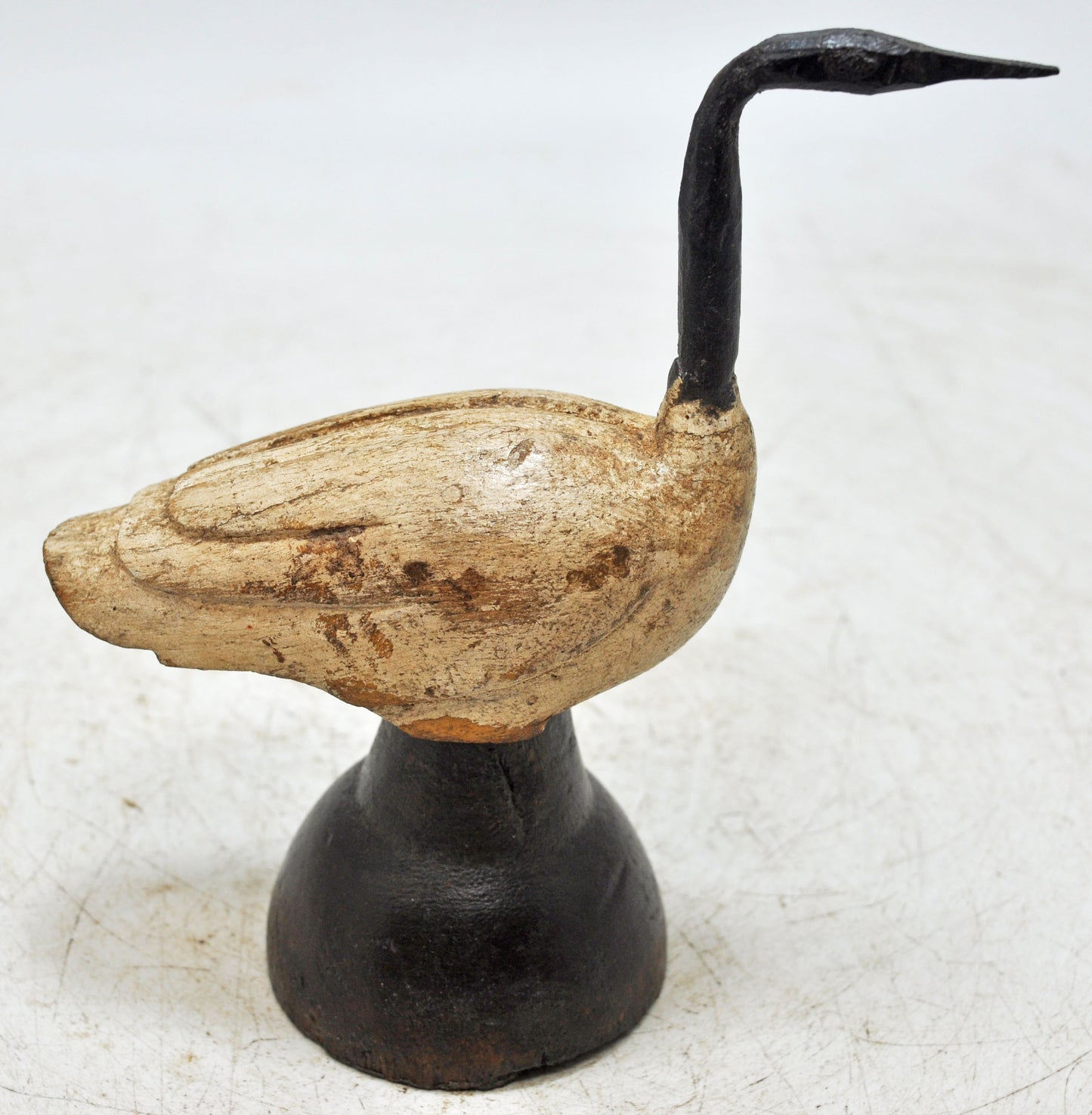 Vintage Wooden Bird Figurine Original Old Hand Carved