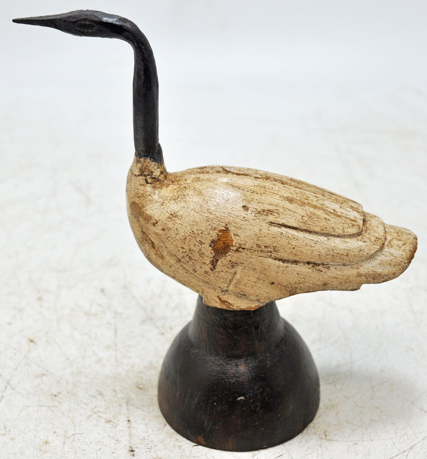 Vintage Wooden Bird Figurine Original Old Hand Carved