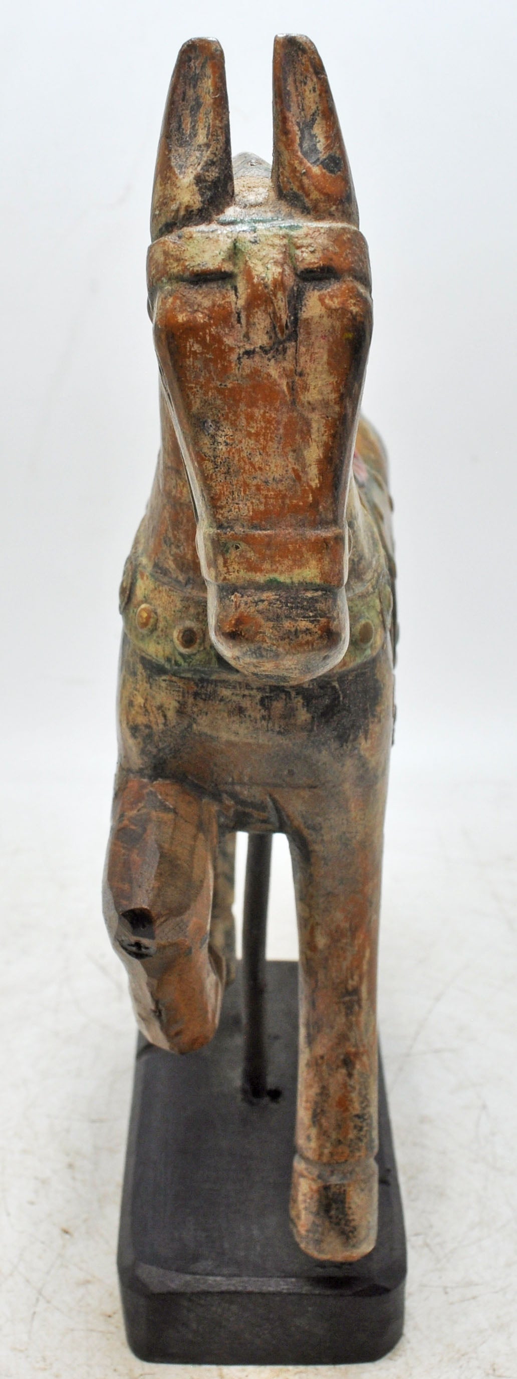 Vintage Wooden Horse Figurine Original Old Hand Carved