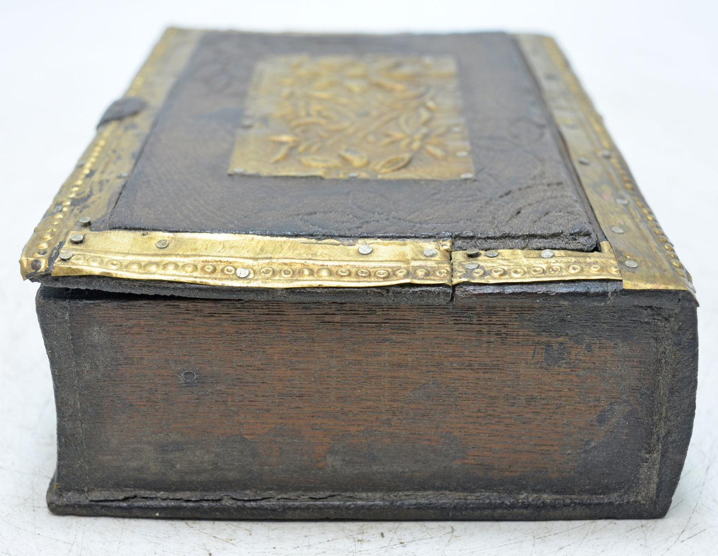 Vintage Wooden Storage Chest Box Original Old Hand Crafted Brass Fitted