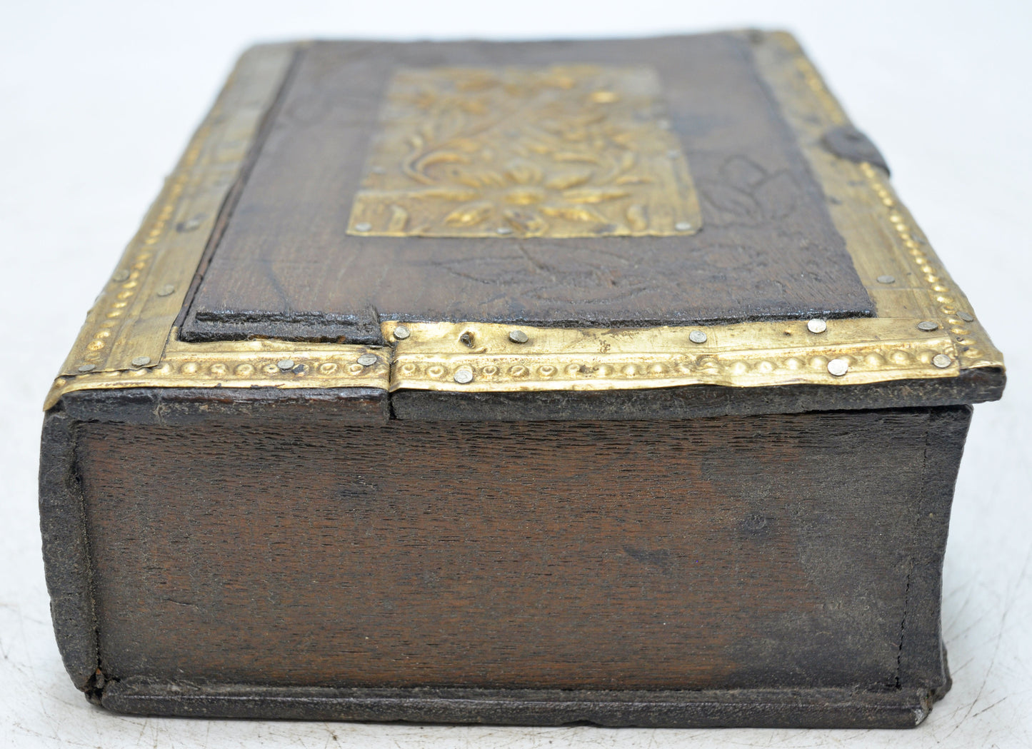 Vintage Wooden Storage Chest Box Original Old Hand Crafted Brass Fitted